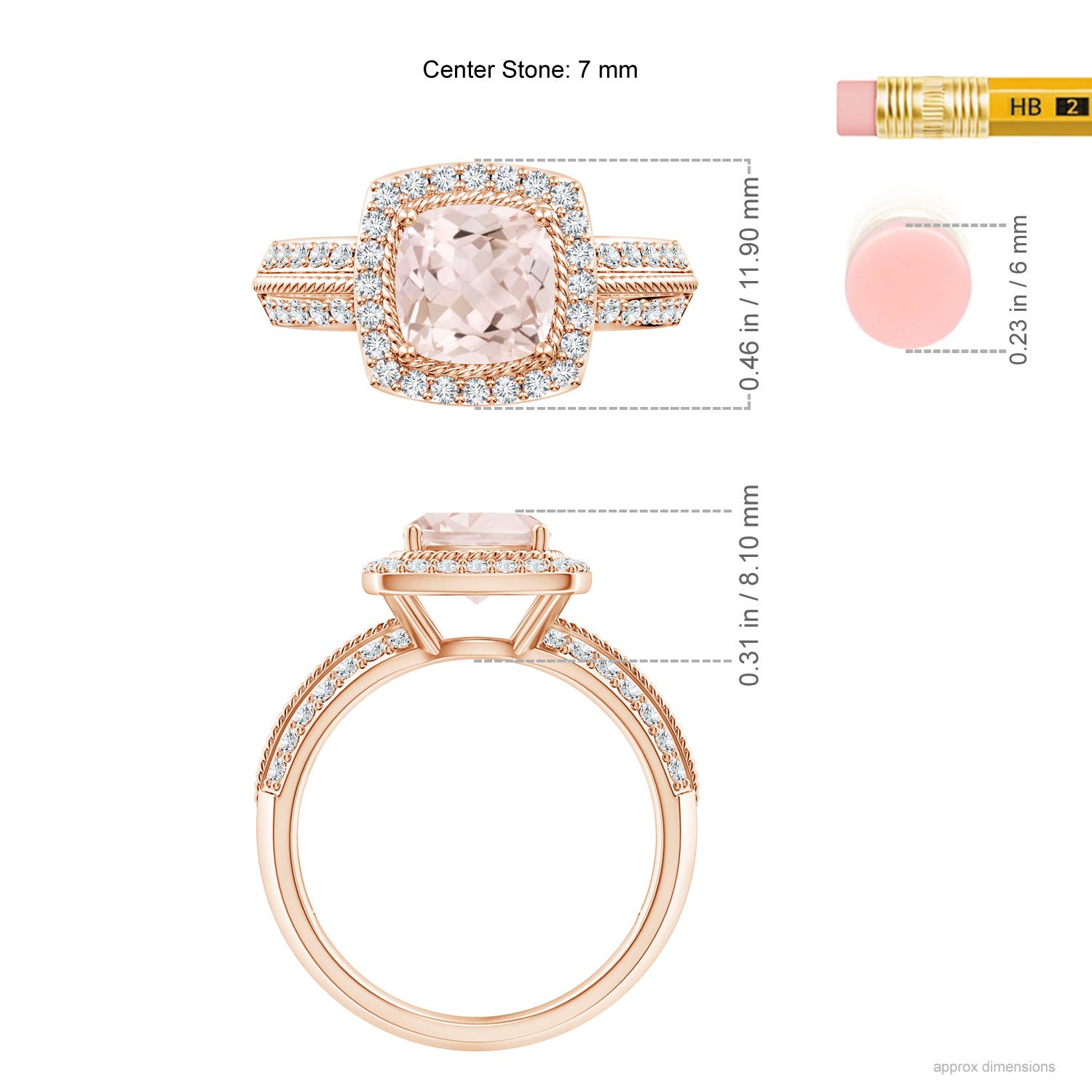 A - Morganite / 1.72 CT / 14 KT Rose Gold