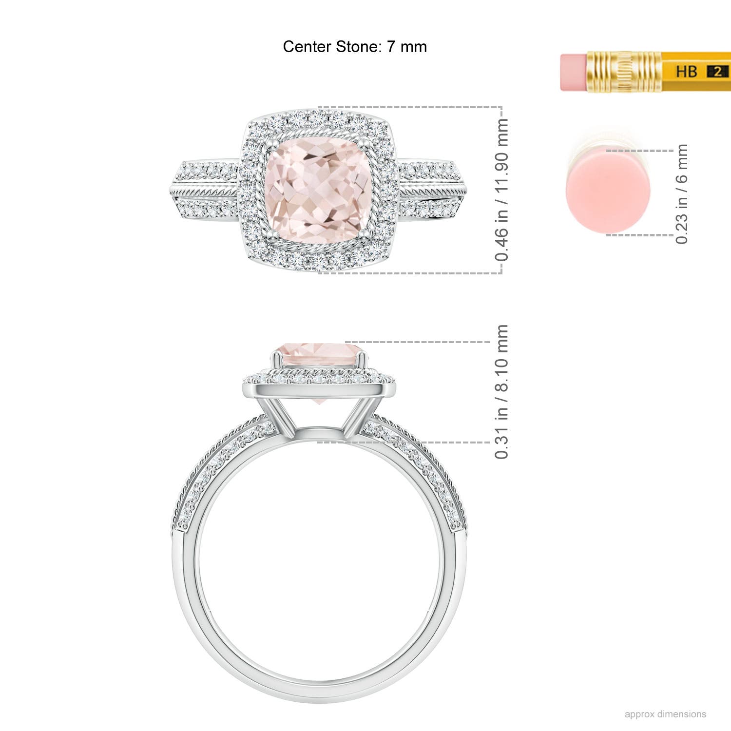 A - Morganite / 1.72 CT / 14 KT White Gold