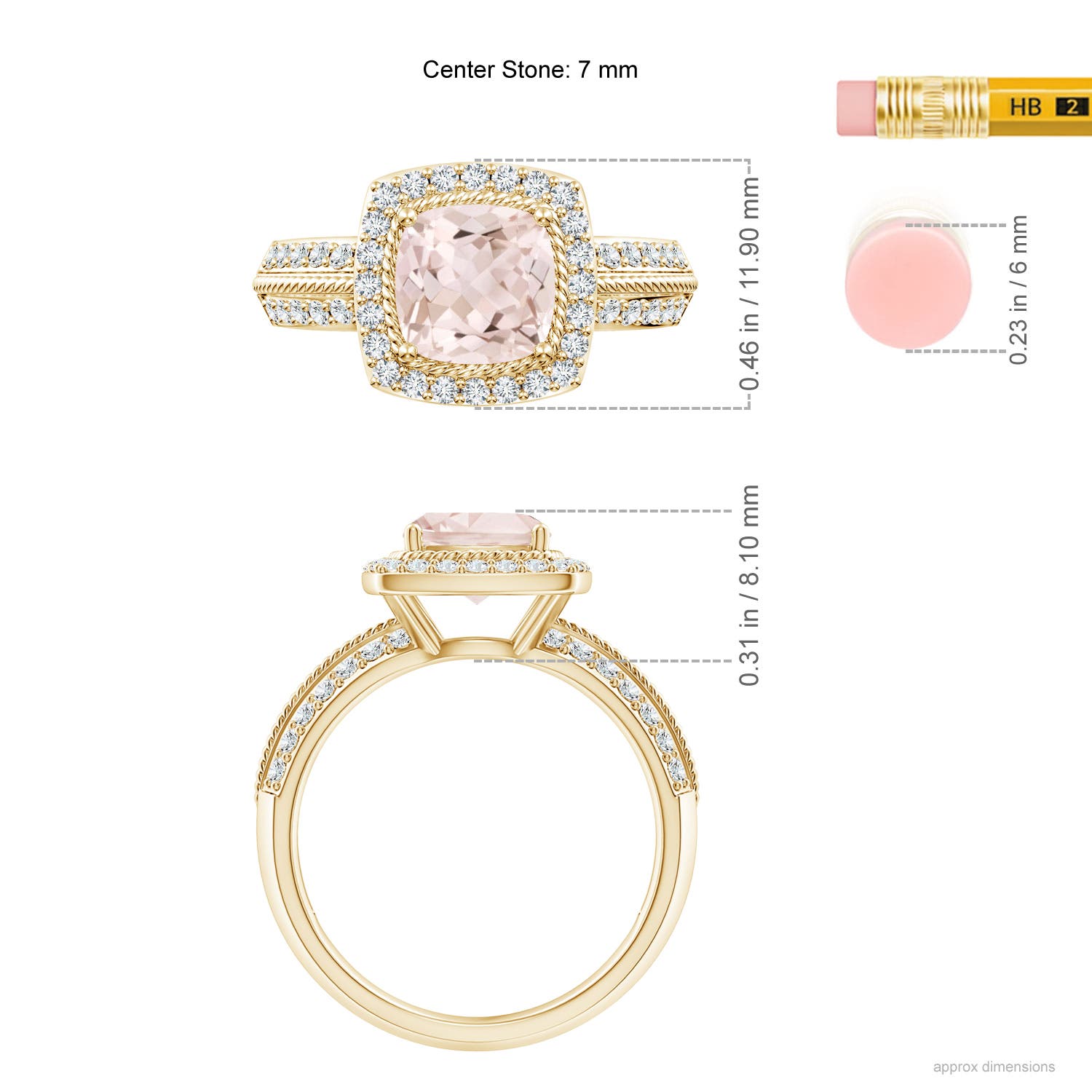 A - Morganite / 1.72 CT / 14 KT Yellow Gold