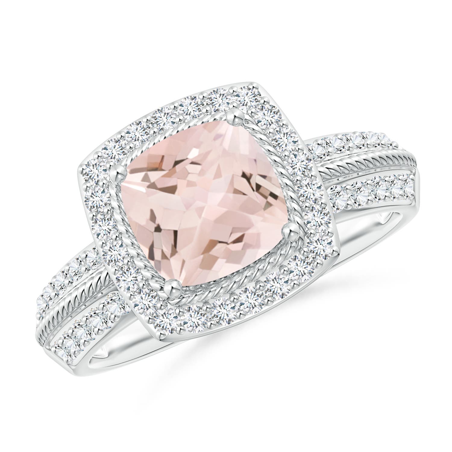 AA - Morganite / 1.72 CT / 14 KT White Gold