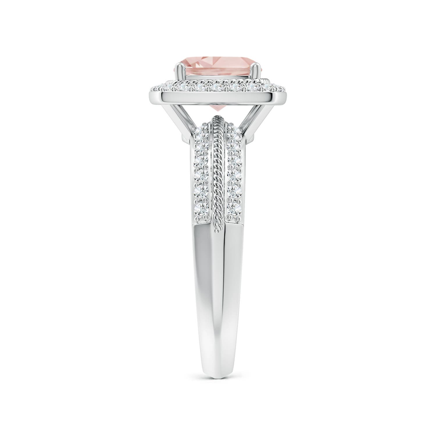 AAA - Morganite / 1.72 CT / 14 KT White Gold