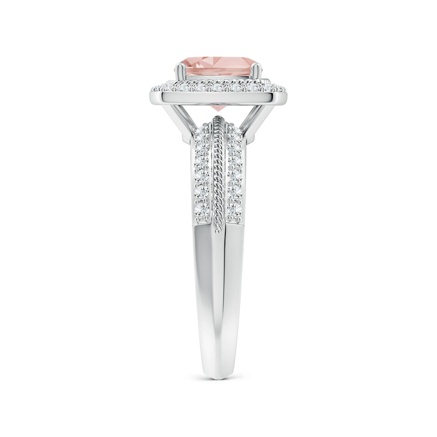 AAAA - Morganite / 1.72 CT / 14 KT White Gold