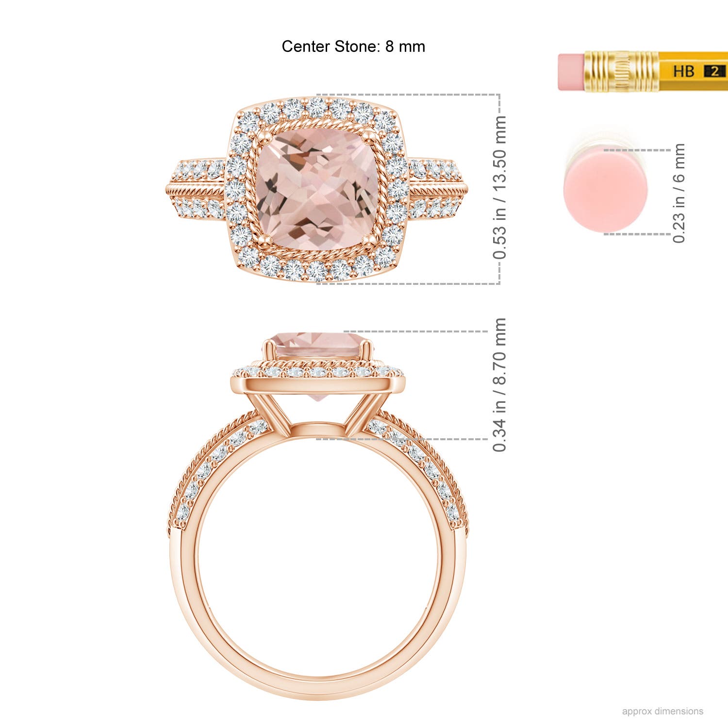 AA - Morganite / 2.47 CT / 14 KT Rose Gold