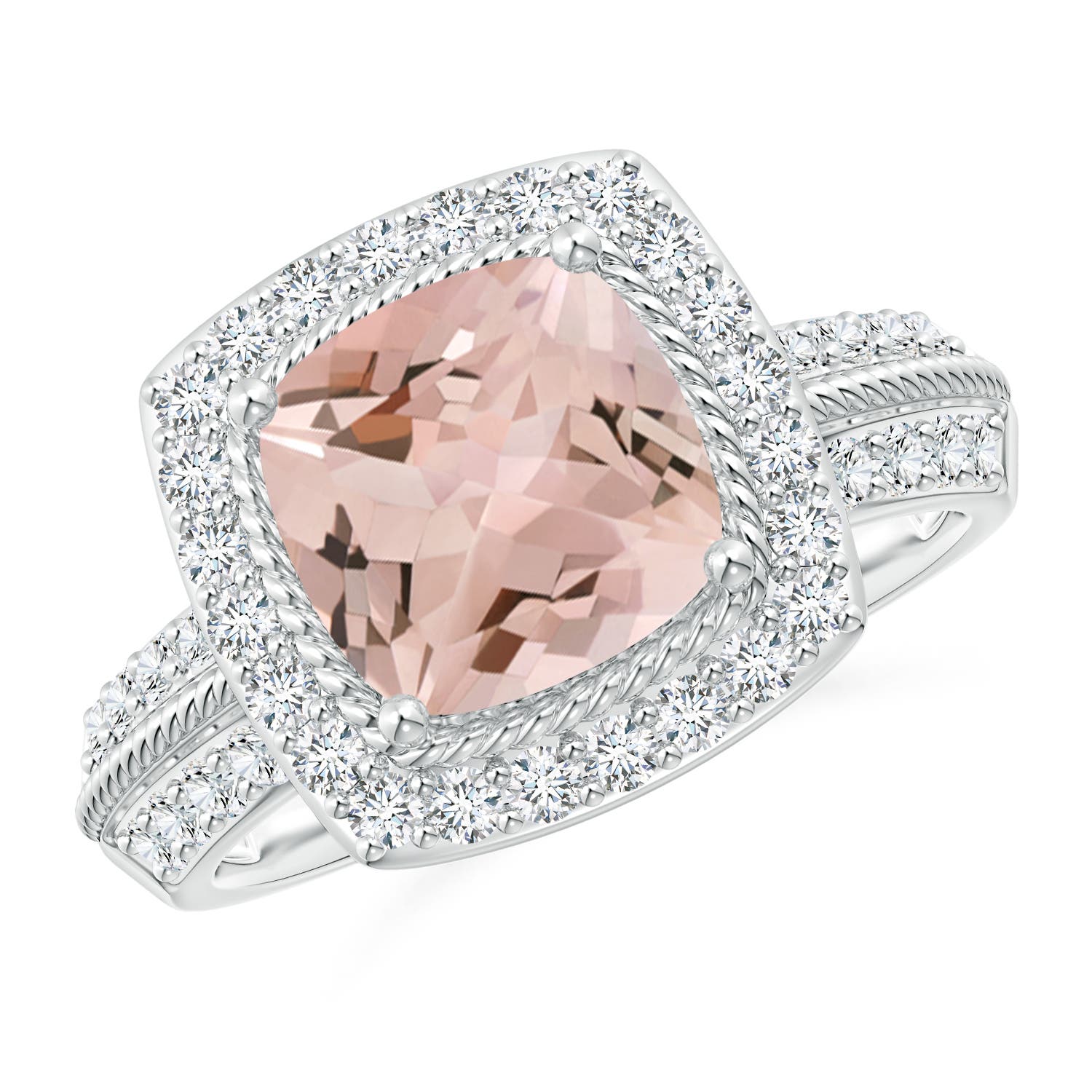 AA - Morganite / 2.47 CT / 14 KT White Gold