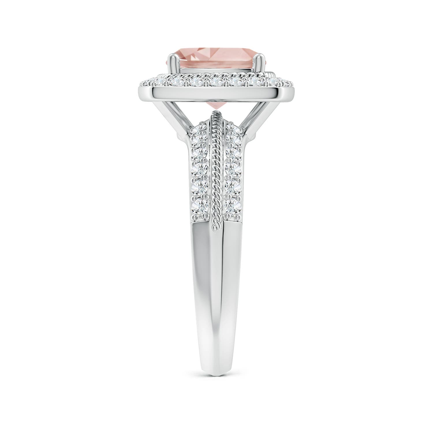 AA - Morganite / 2.47 CT / 14 KT White Gold