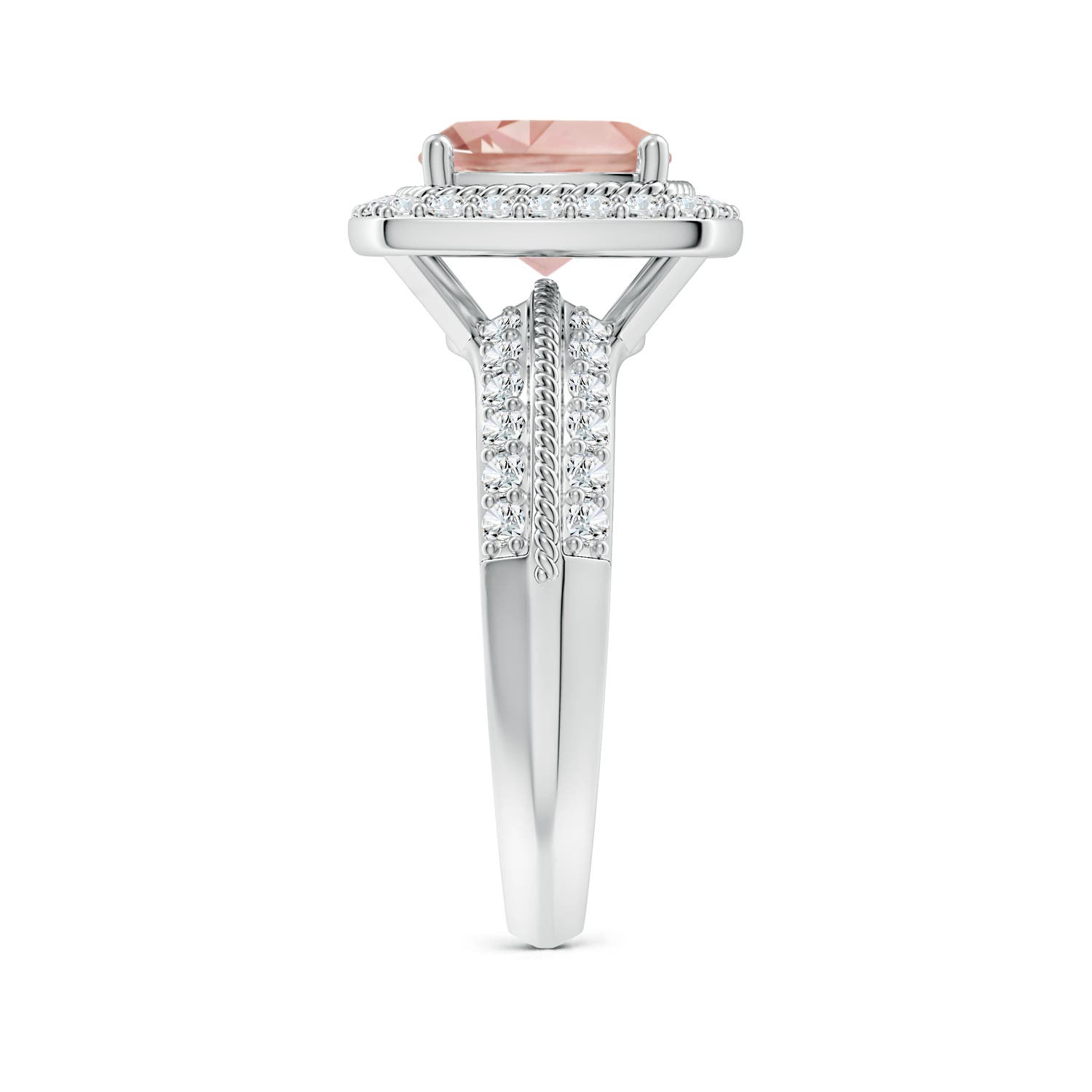 AAA - Morganite / 2.47 CT / 14 KT White Gold