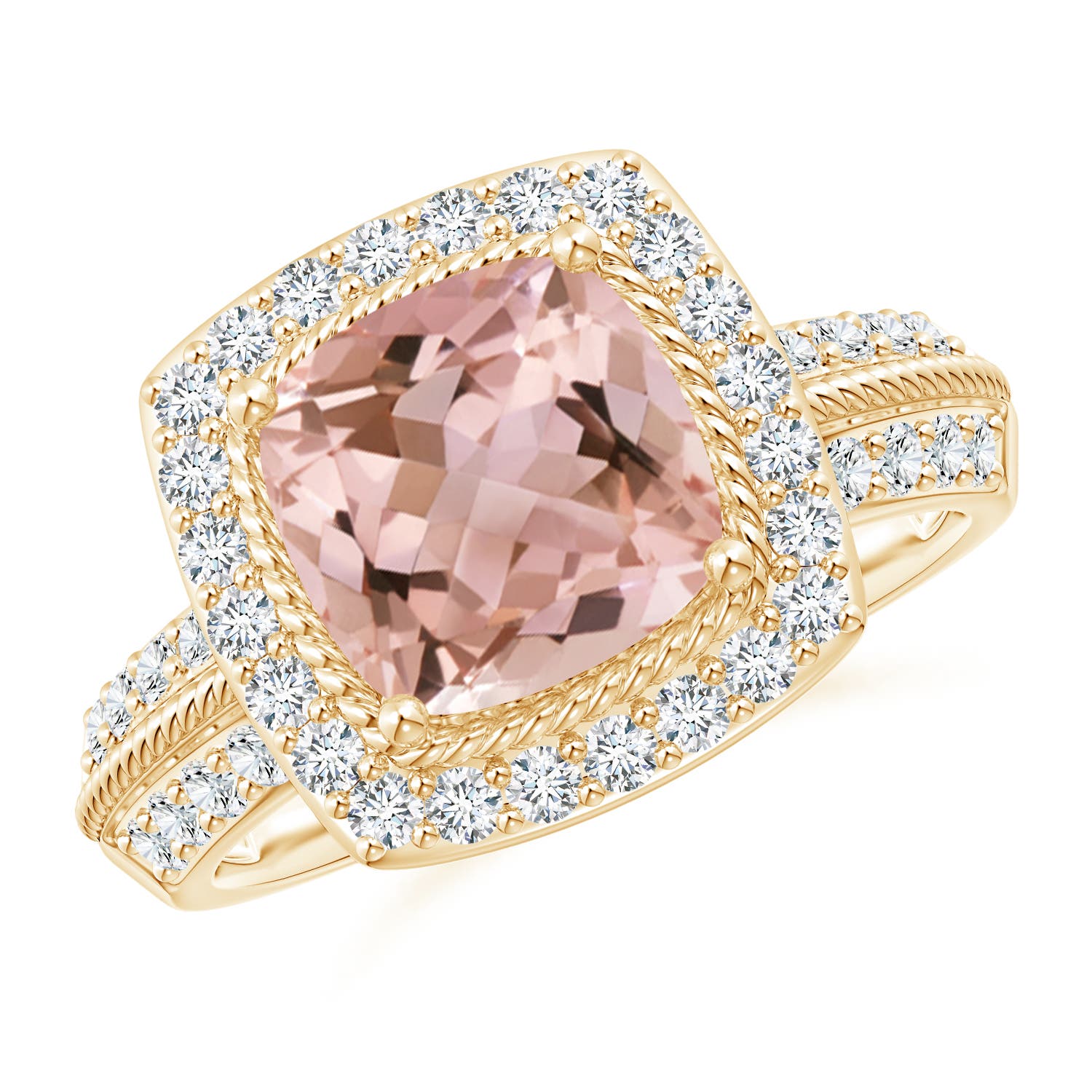 AAAA - Morganite / 2.47 CT / 14 KT Yellow Gold