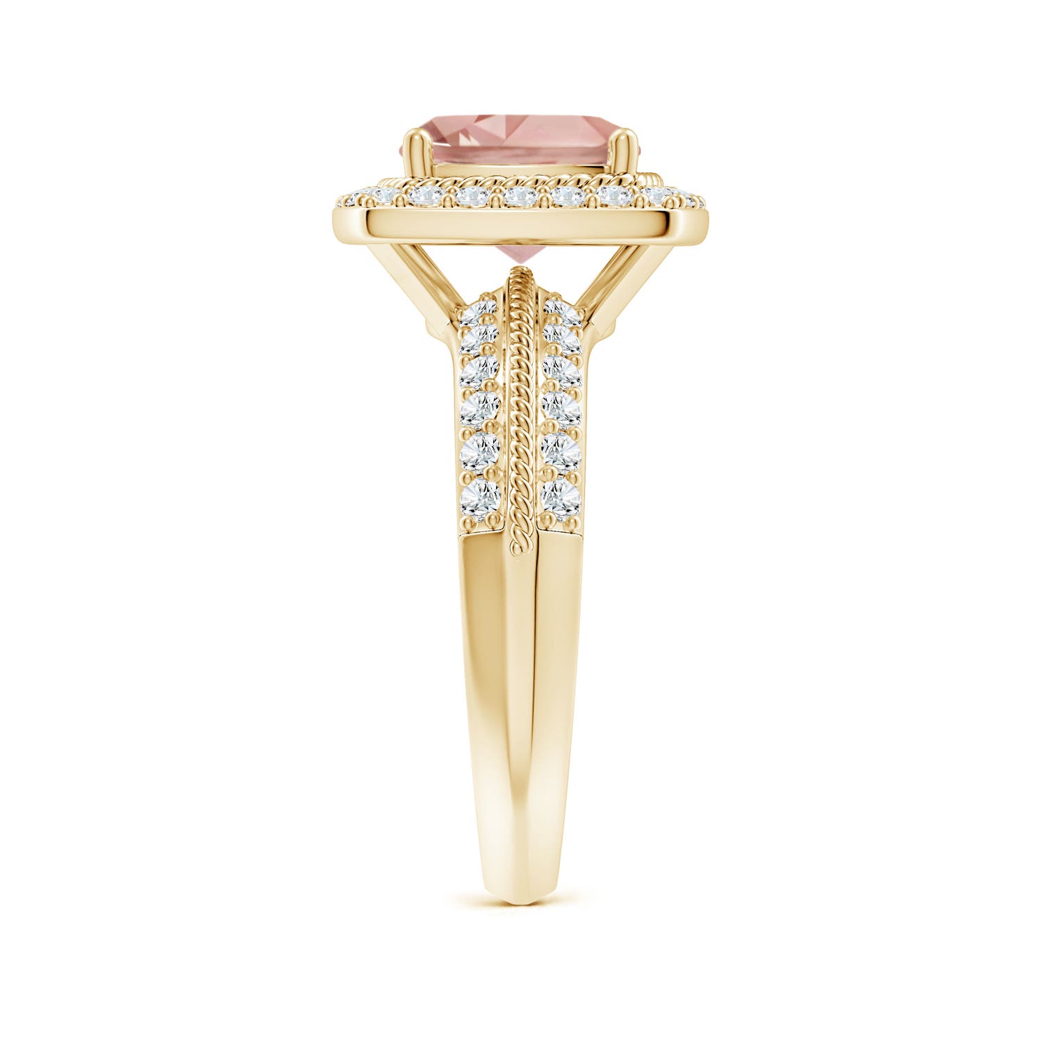 AAAA - Morganite / 2.47 CT / 14 KT Yellow Gold