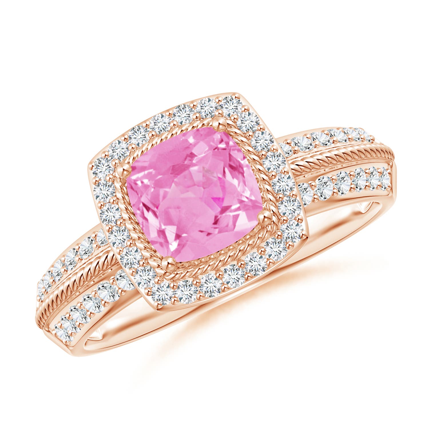 A - Pink Sapphire / 1.32 CT / 14 KT Rose Gold