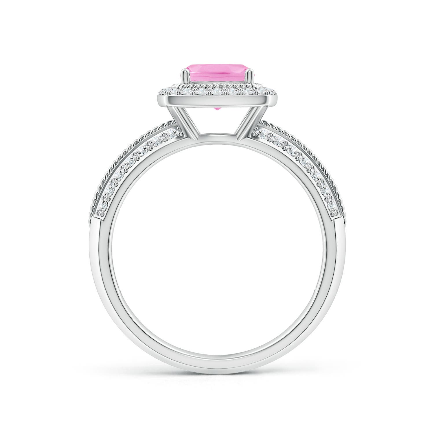 A - Pink Sapphire / 1.32 CT / 14 KT White Gold