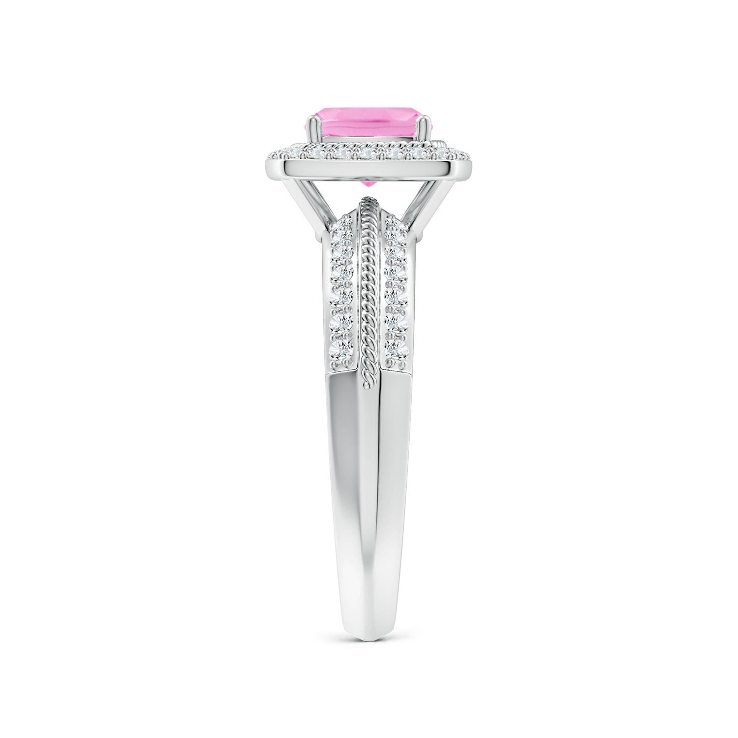 A - Pink Sapphire / 1.32 CT / 14 KT White Gold