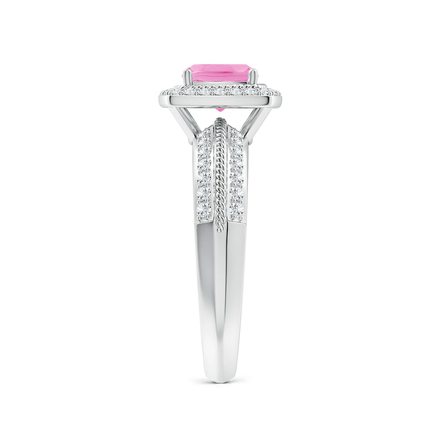 AA - Pink Sapphire / 1.32 CT / 14 KT White Gold