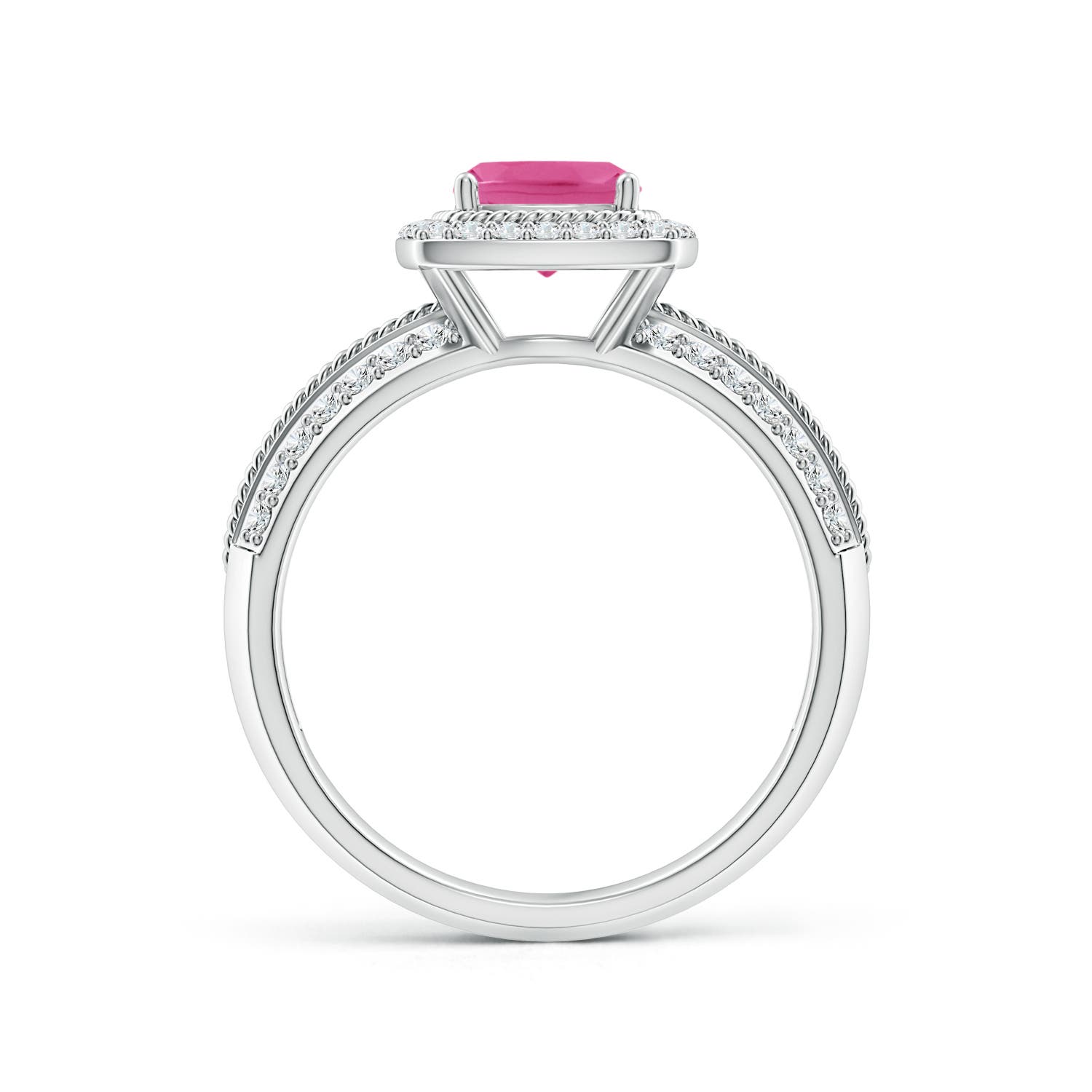 AAA - Pink Sapphire / 1.32 CT / 14 KT White Gold