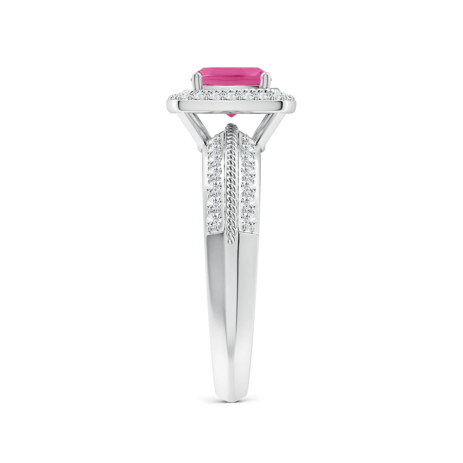 AAA - Pink Sapphire / 1.32 CT / 14 KT White Gold