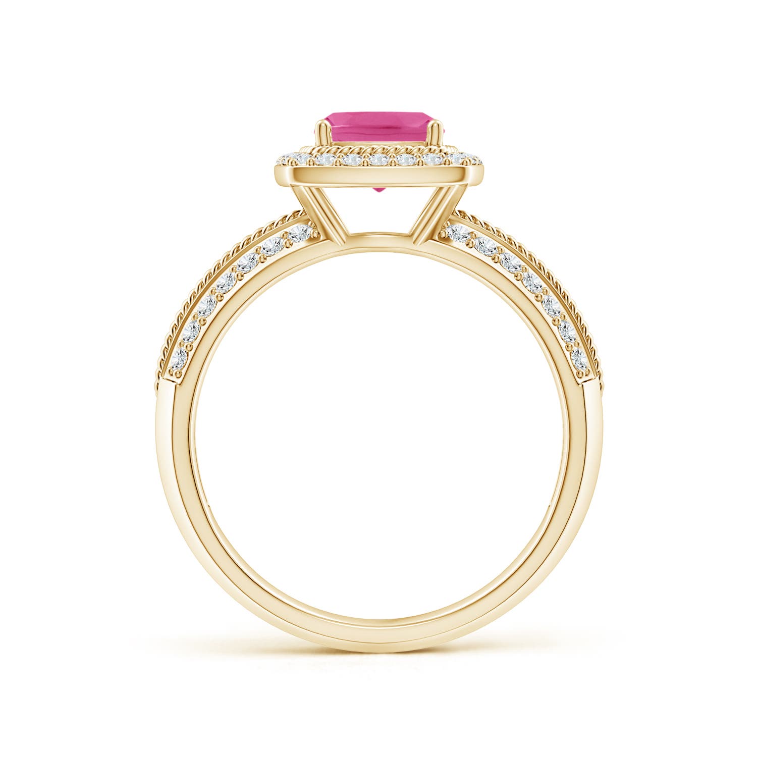 AAA - Pink Sapphire / 1.32 CT / 14 KT Yellow Gold