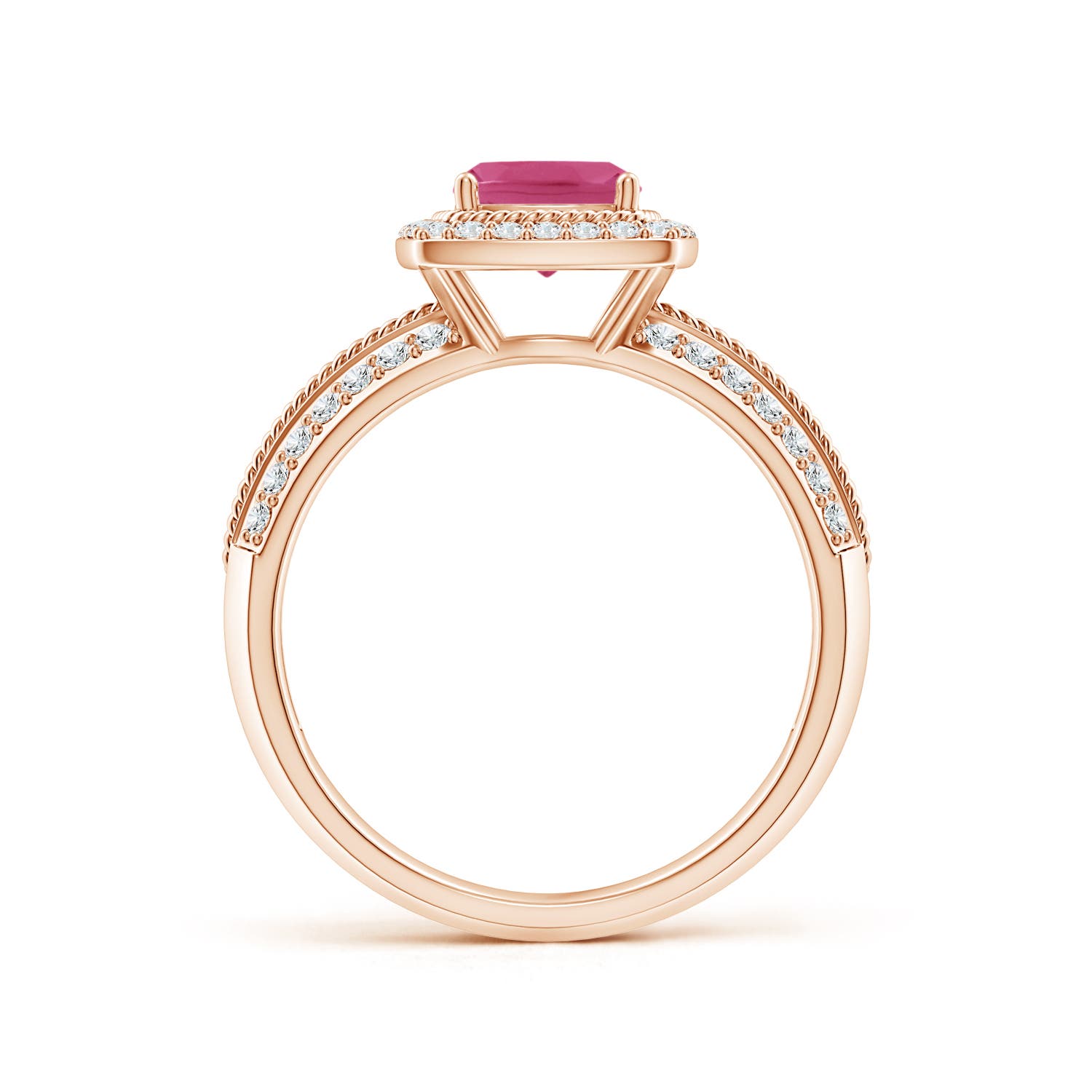 AAAA - Pink Sapphire / 1.32 CT / 14 KT Rose Gold