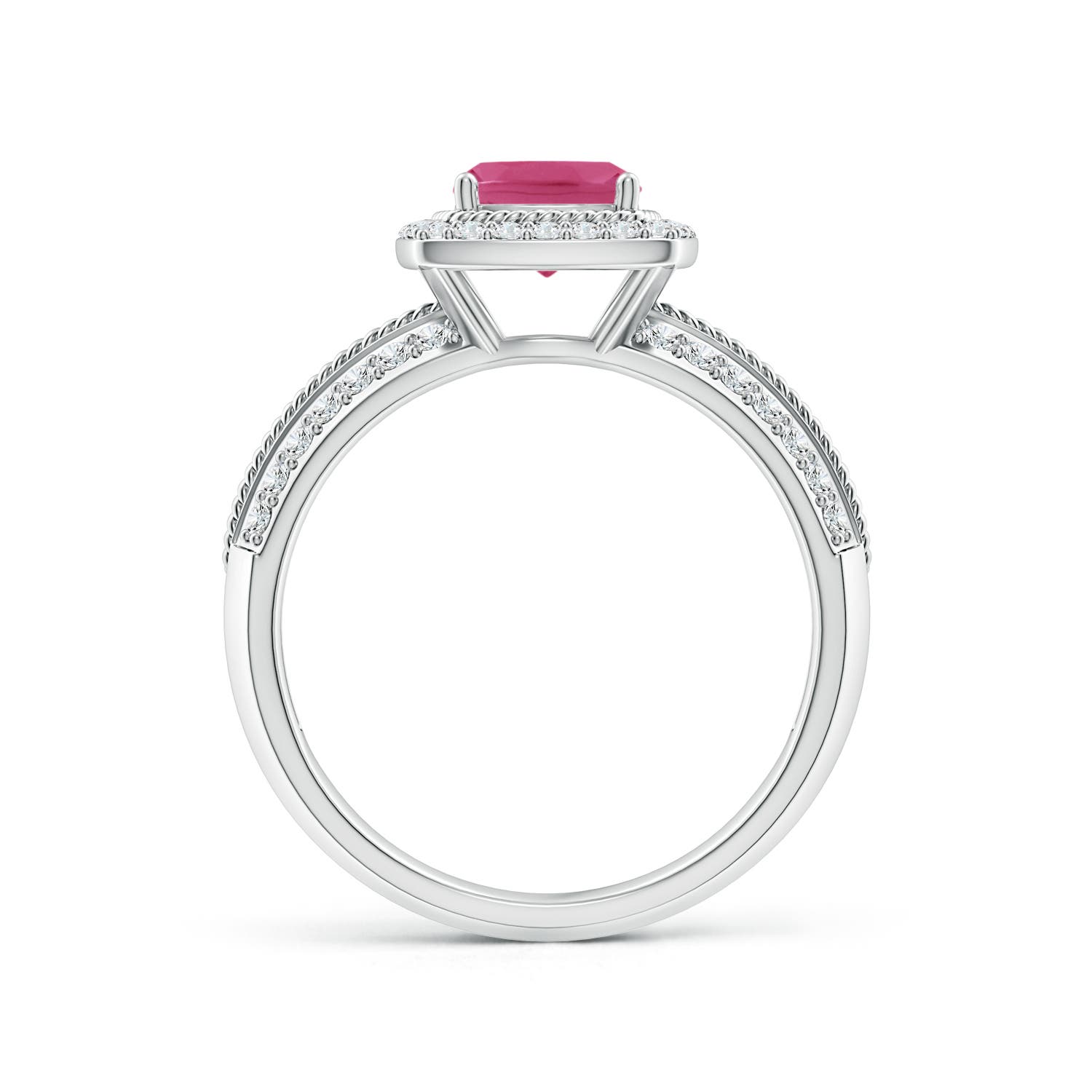 AAAA - Pink Sapphire / 1.32 CT / 14 KT White Gold