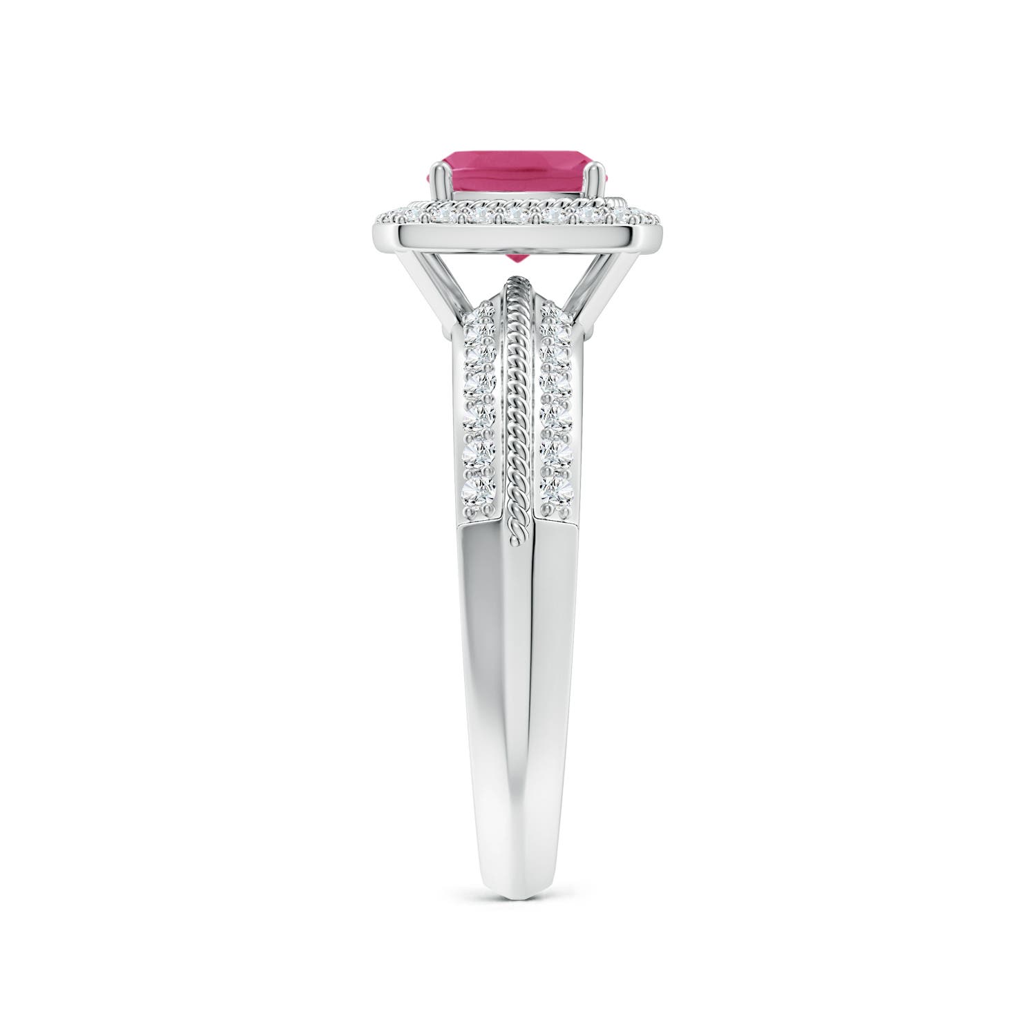 AAAA - Pink Sapphire / 1.32 CT / 14 KT White Gold