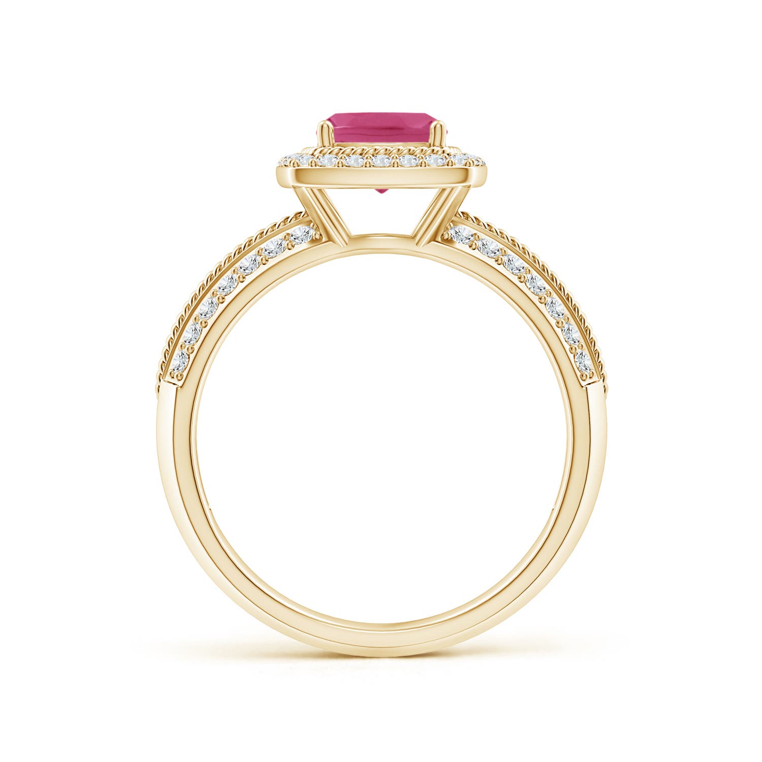 AAAA - Pink Sapphire / 1.32 CT / 14 KT Yellow Gold