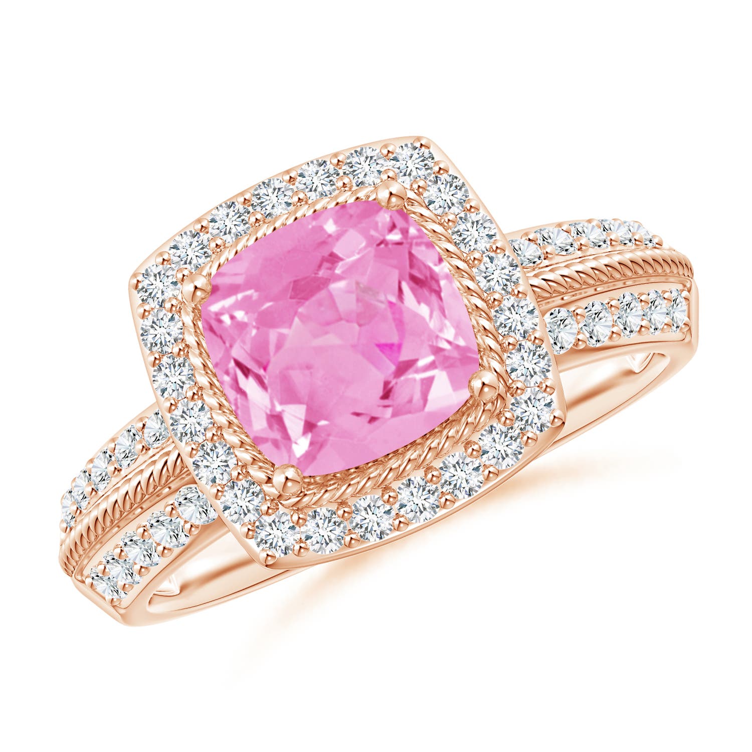 A - Pink Sapphire / 2.02 CT / 14 KT Rose Gold