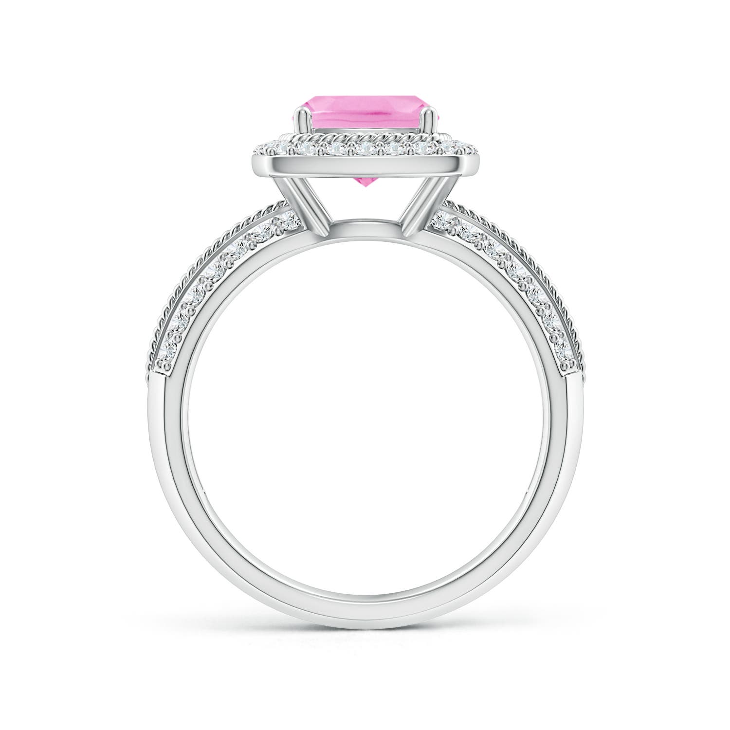 A - Pink Sapphire / 2.02 CT / 14 KT White Gold