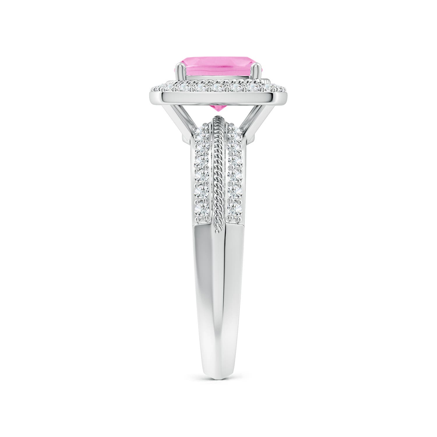 A - Pink Sapphire / 2.02 CT / 14 KT White Gold