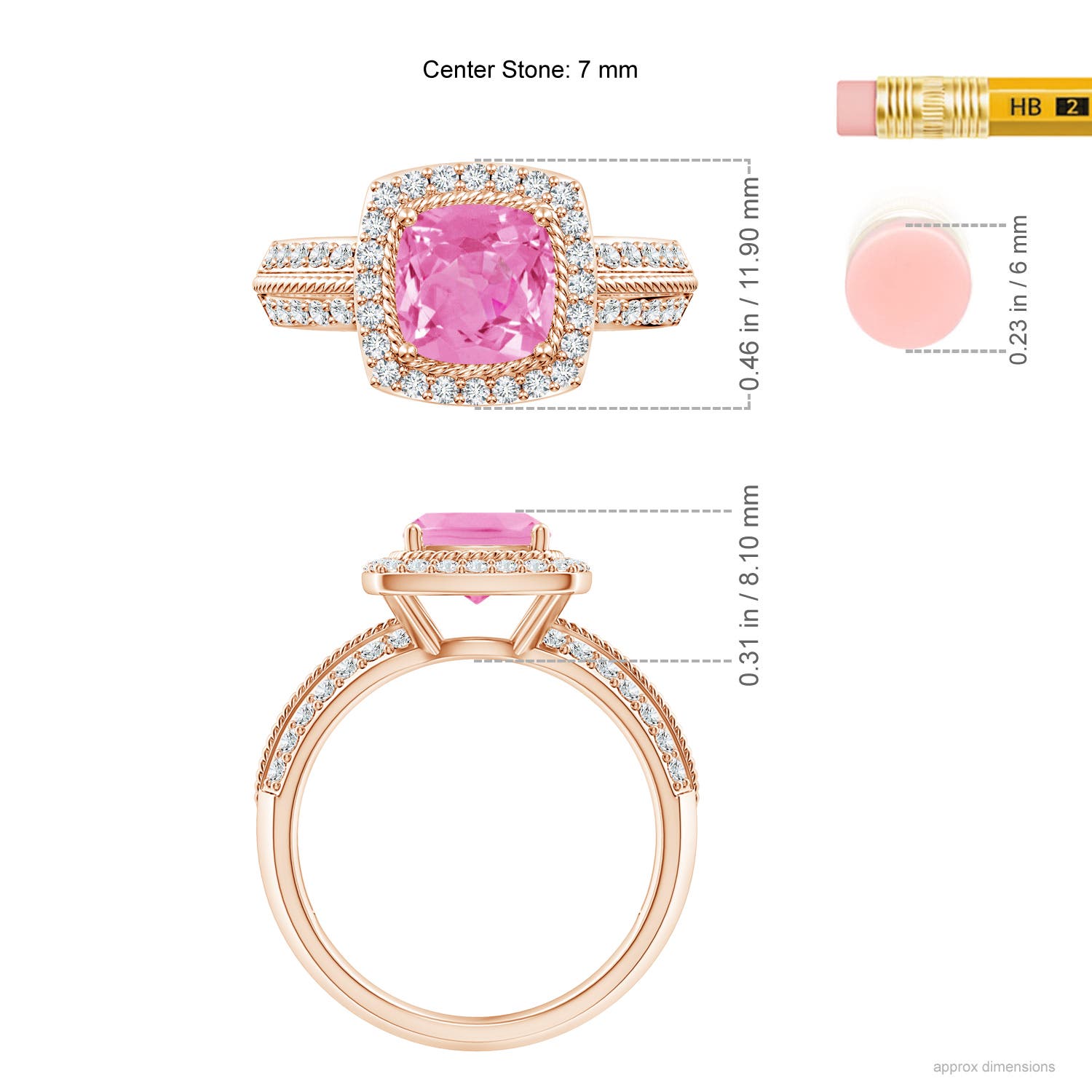 AA - Pink Sapphire / 2.02 CT / 14 KT Rose Gold