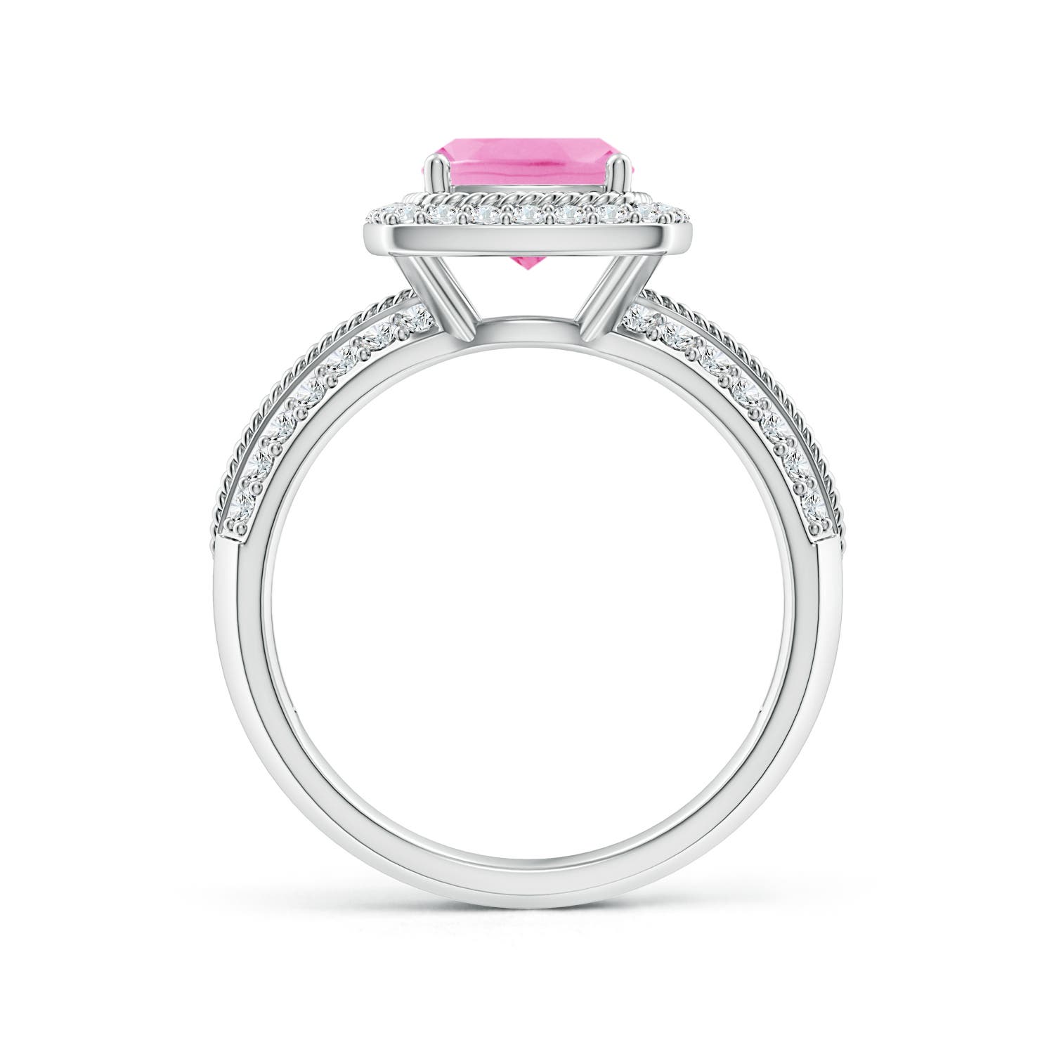 AA - Pink Sapphire / 2.02 CT / 14 KT White Gold