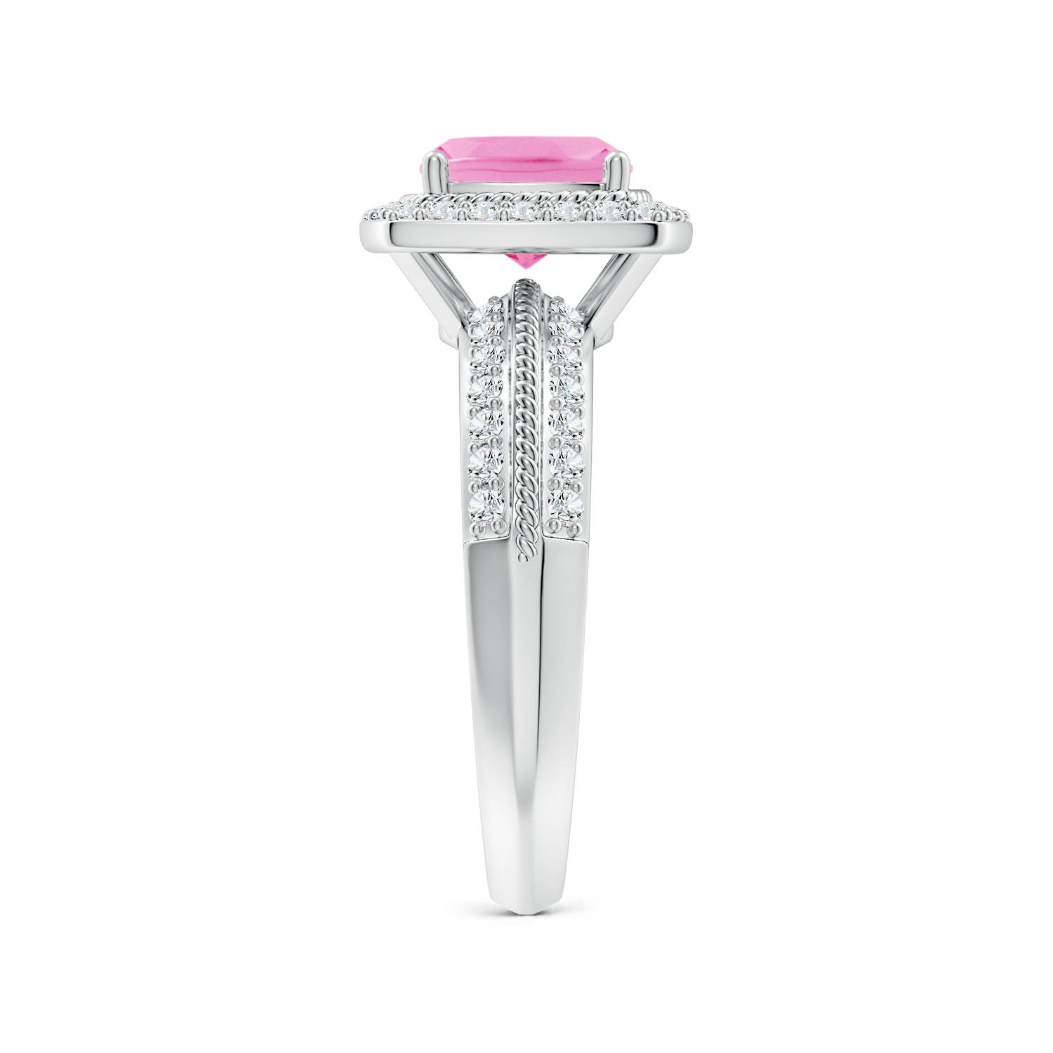 AA - Pink Sapphire / 2.02 CT / 14 KT White Gold