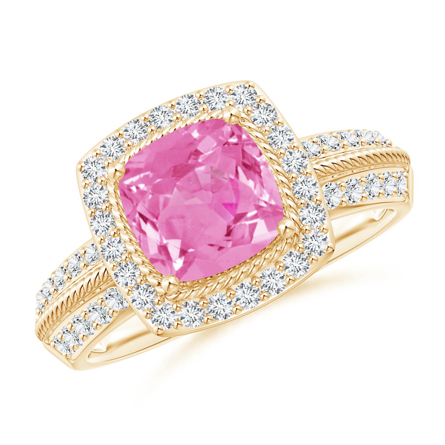 AA - Pink Sapphire / 2.02 CT / 14 KT Yellow Gold