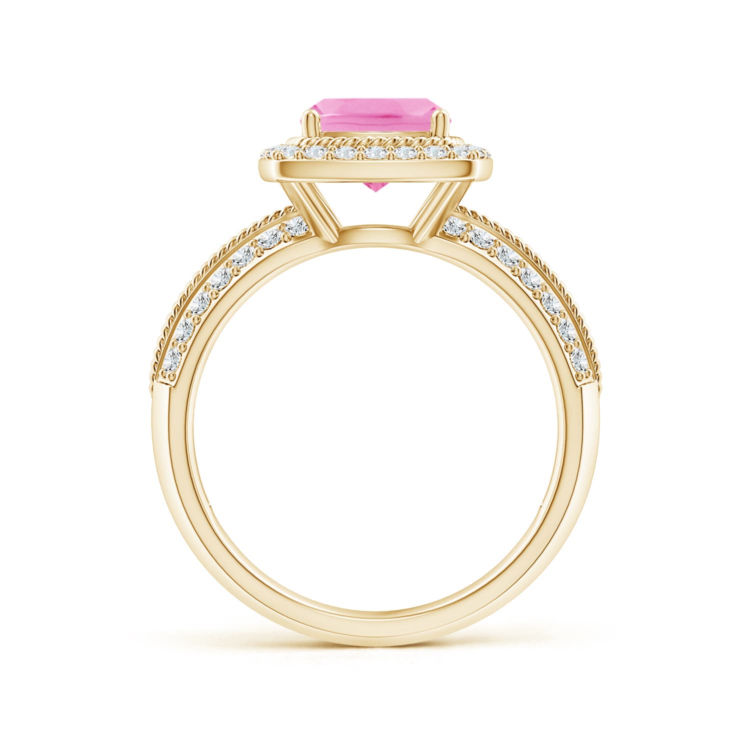 AA - Pink Sapphire / 2.02 CT / 14 KT Yellow Gold