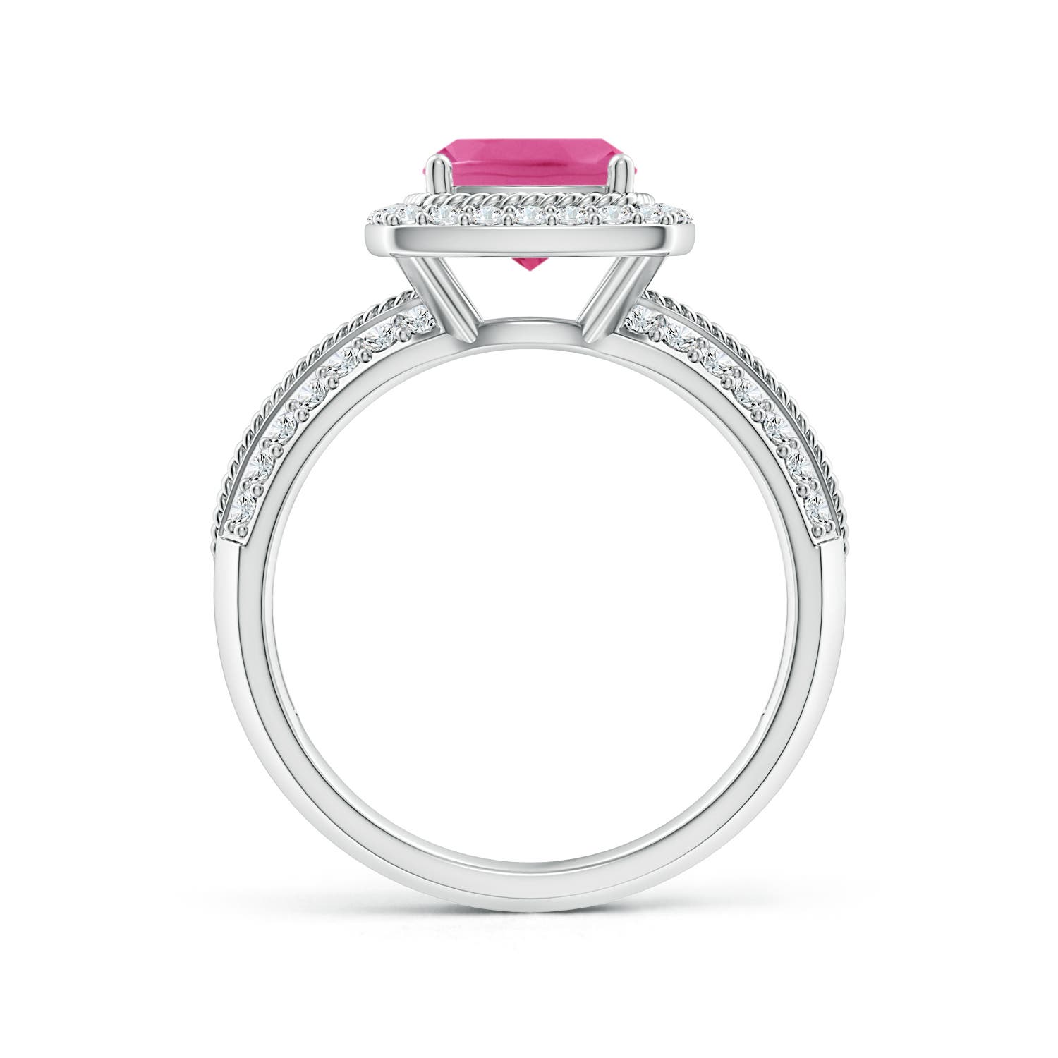 AAA - Pink Sapphire / 2.02 CT / 14 KT White Gold