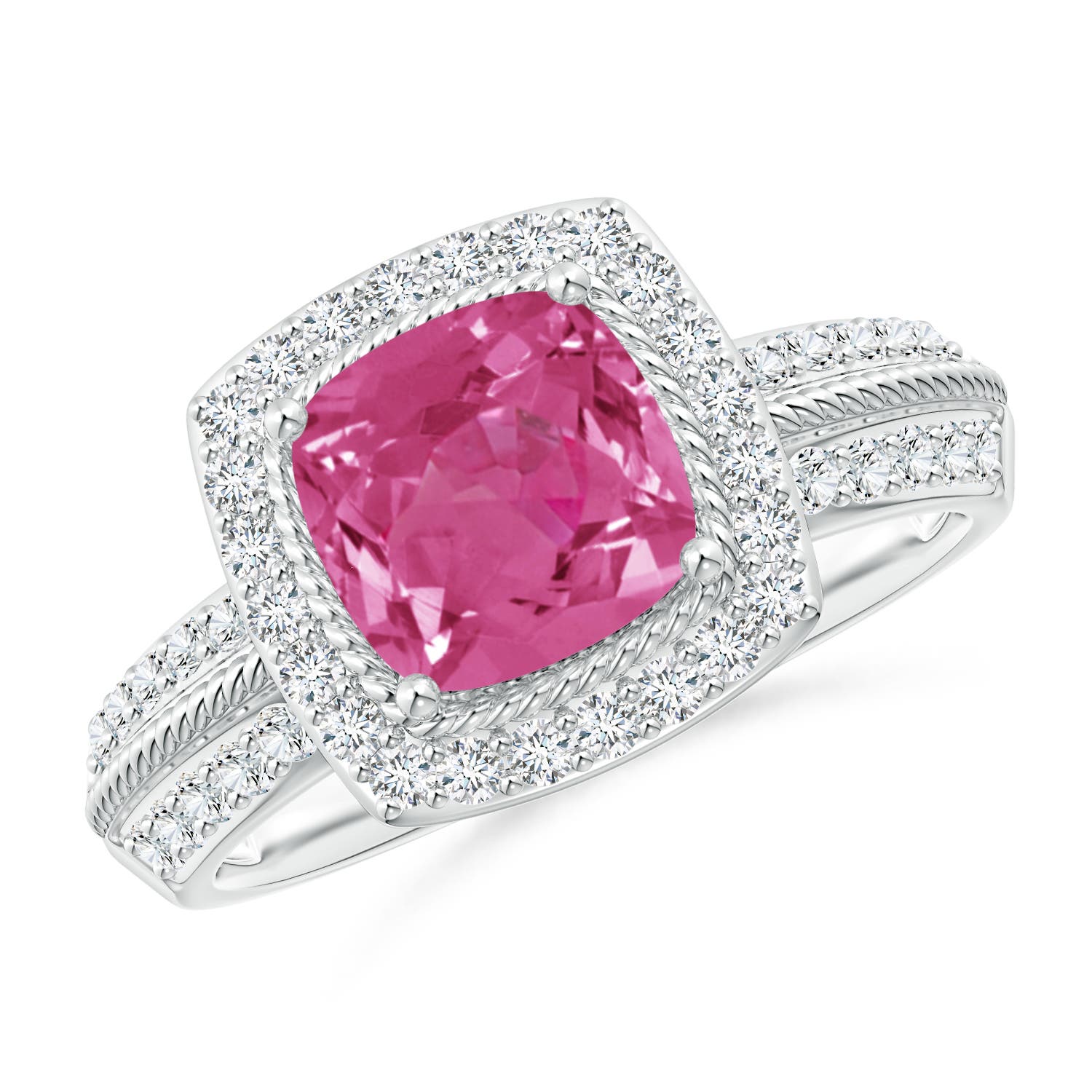 AAAA - Pink Sapphire / 2.02 CT / 14 KT White Gold