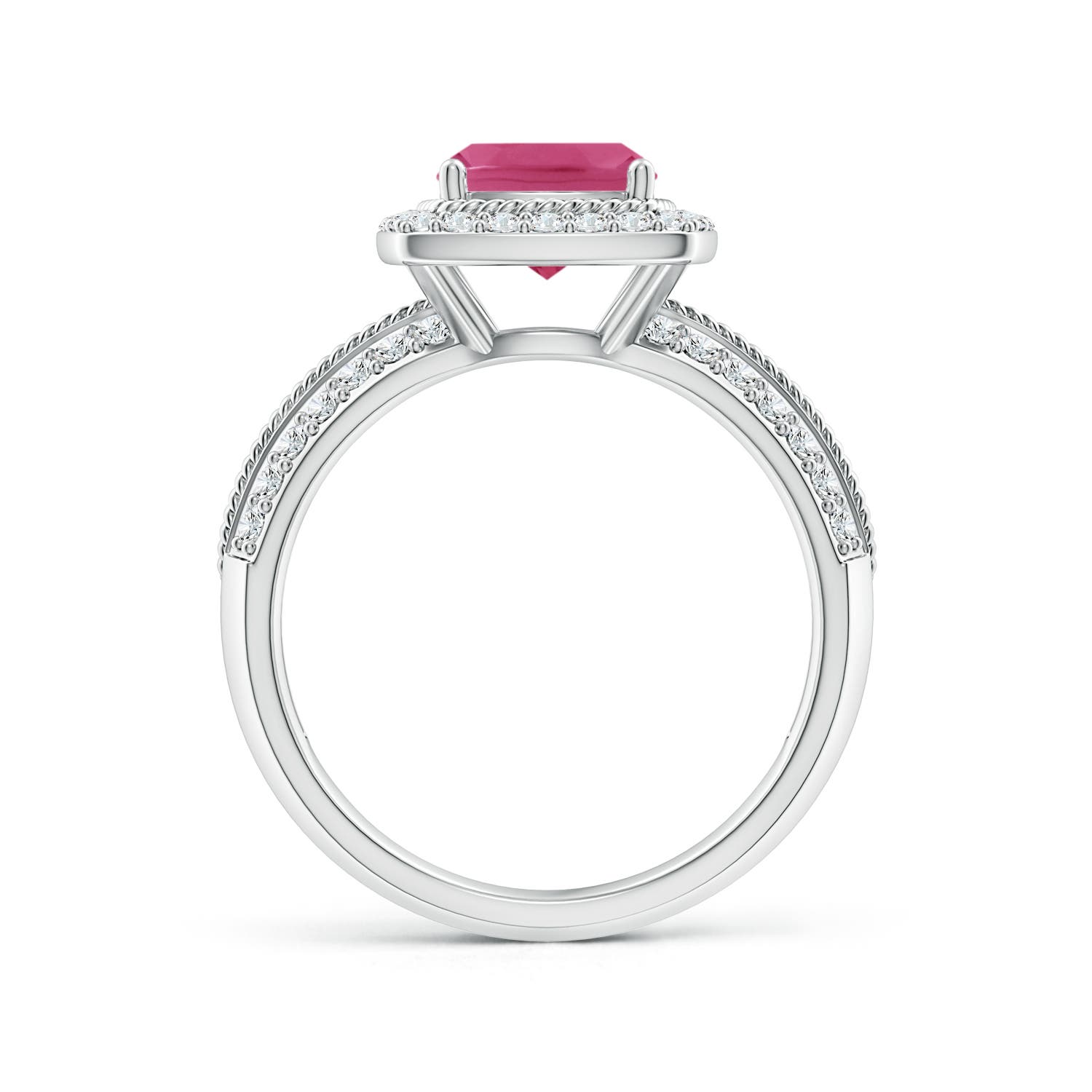 AAAA - Pink Sapphire / 2.02 CT / 14 KT White Gold