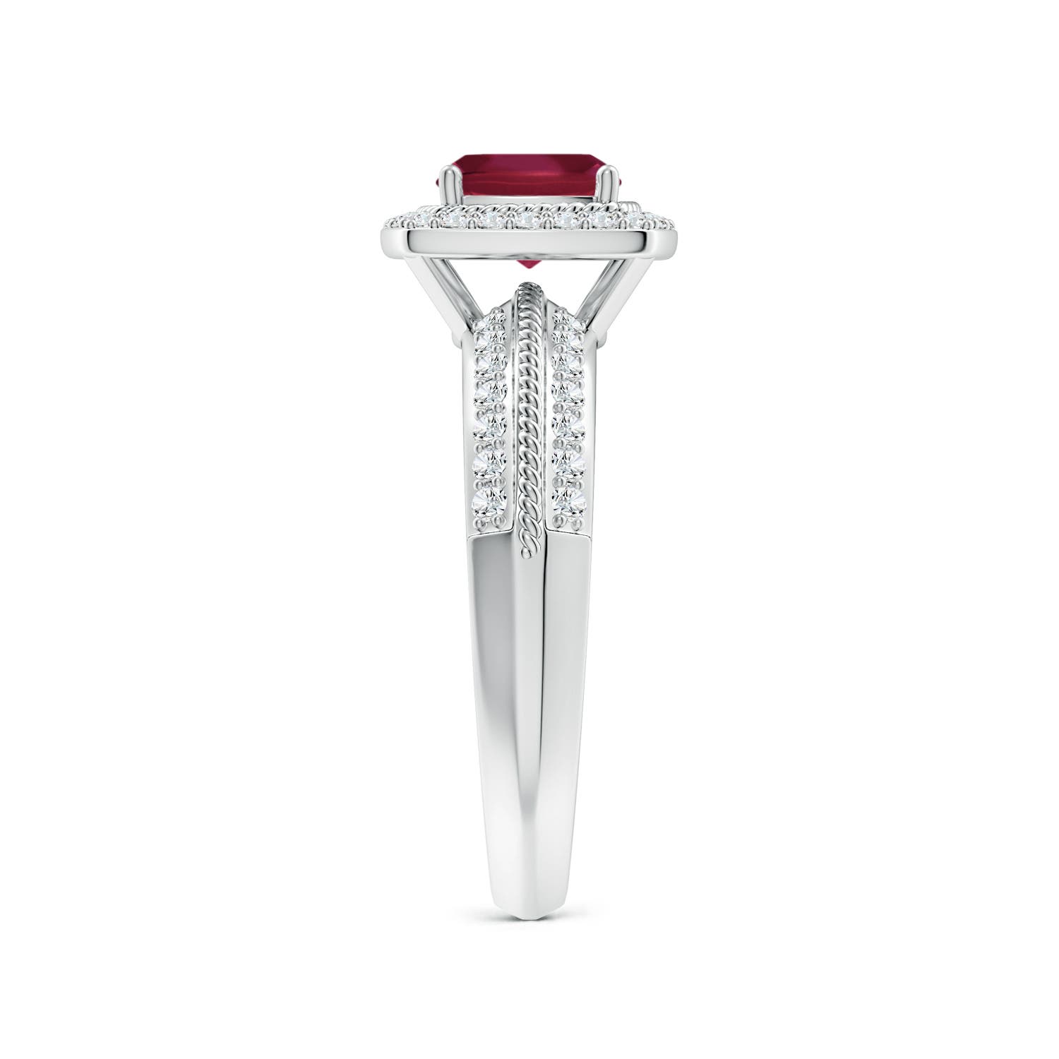 A - Ruby / 1.37 CT / 14 KT White Gold