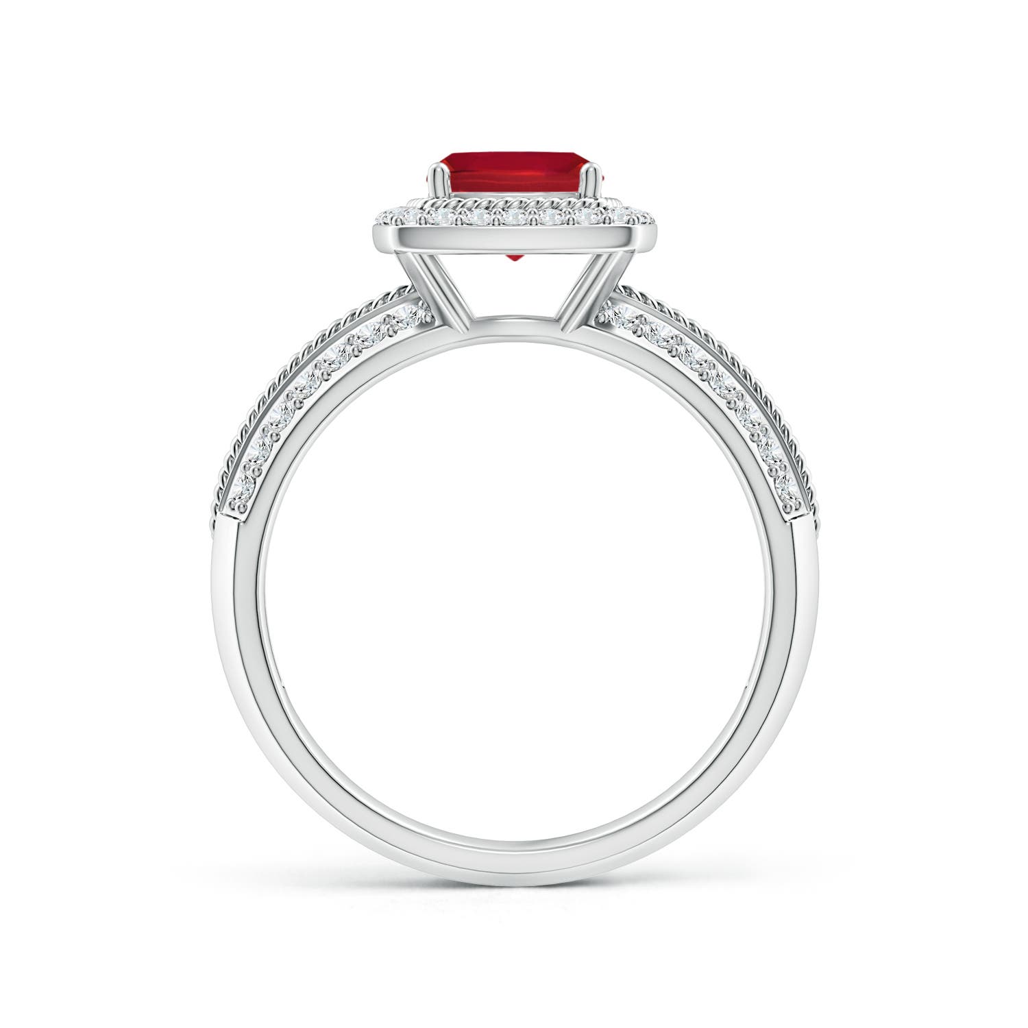 AA - Ruby / 1.37 CT / 14 KT White Gold