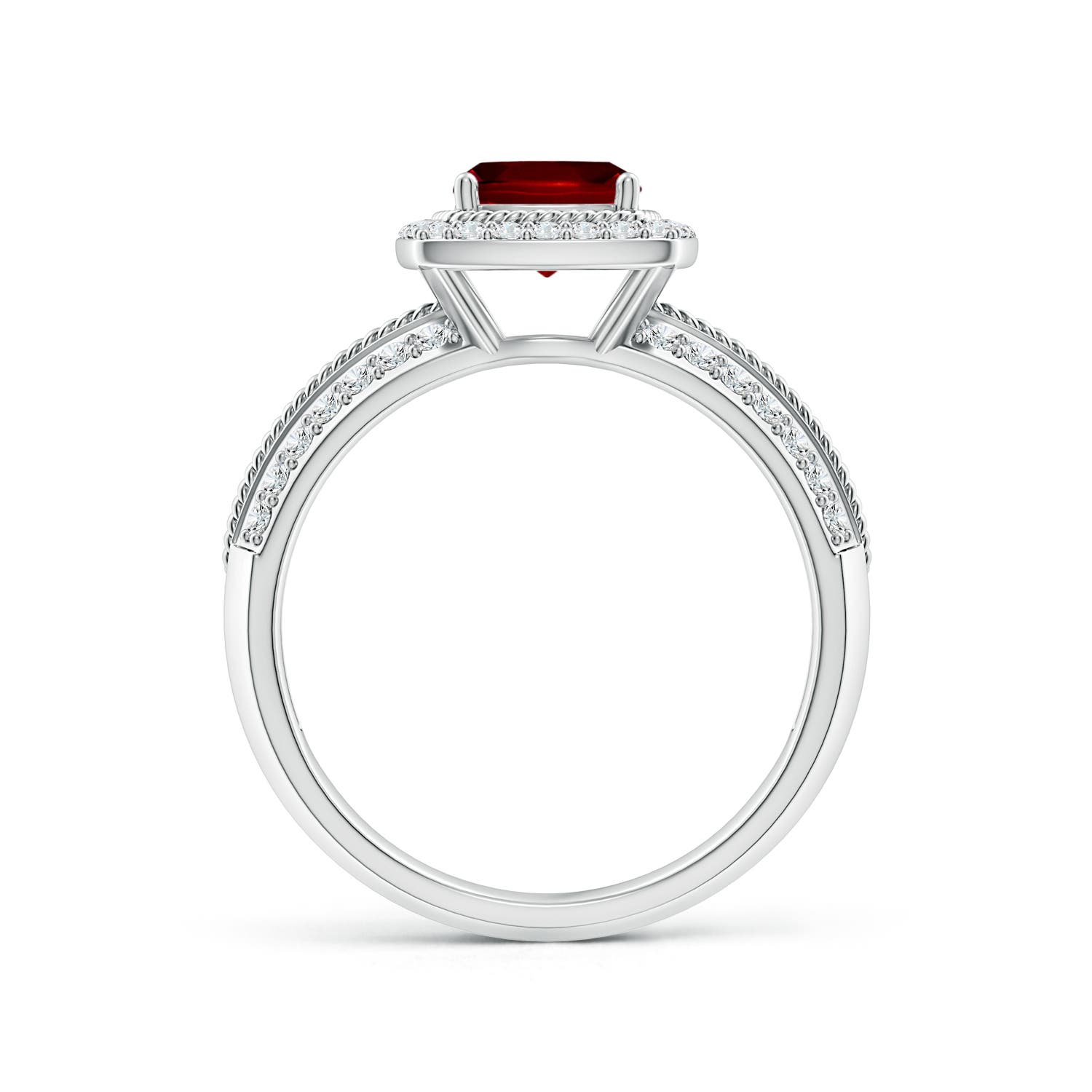 AAAA - Ruby / 1.37 CT / 14 KT White Gold