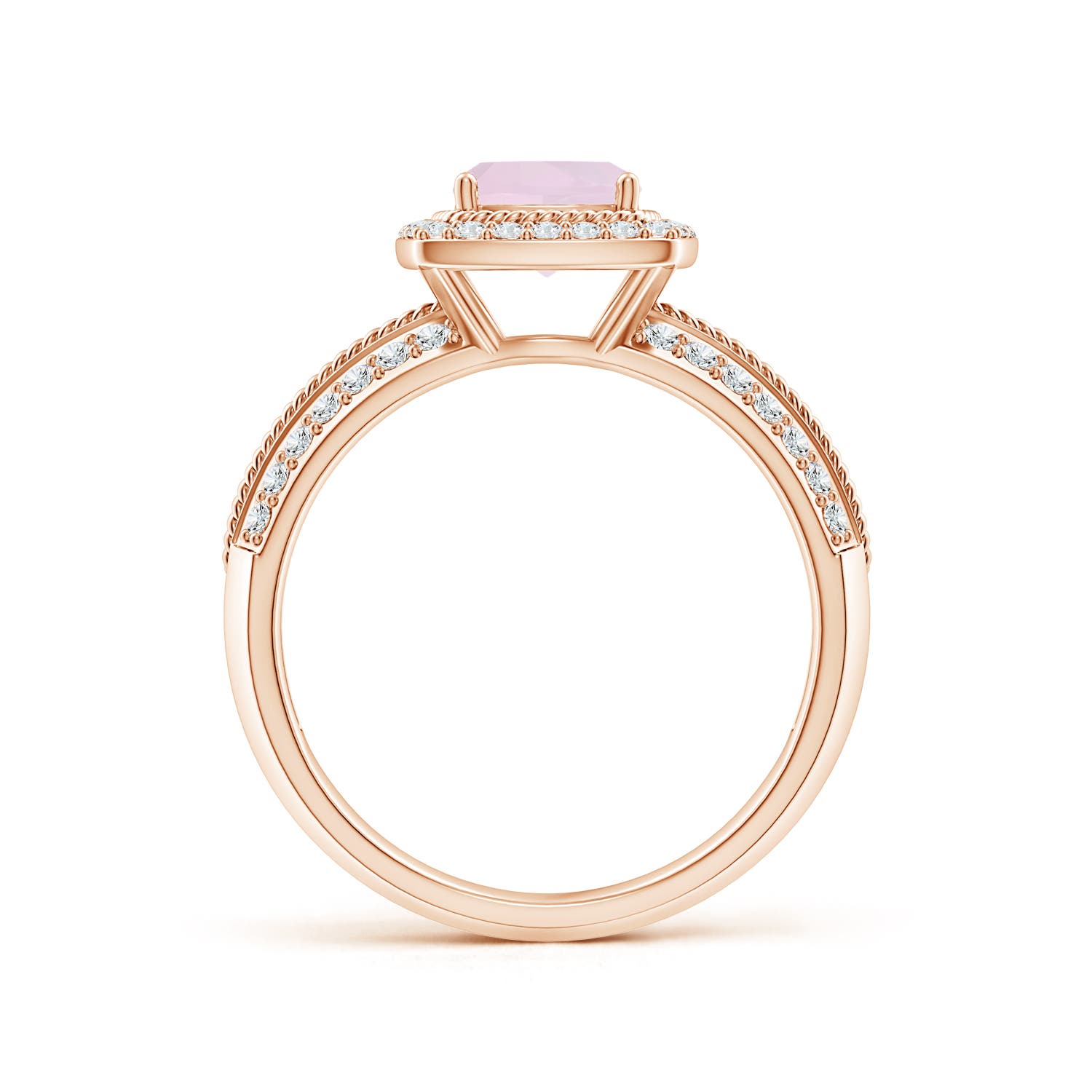 A - Rose Quartz / 1.17 CT / 14 KT Rose Gold