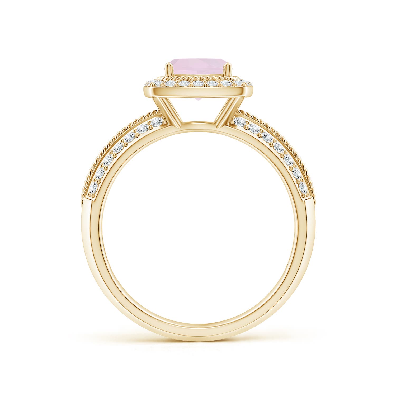 A - Rose Quartz / 1.17 CT / 14 KT Yellow Gold