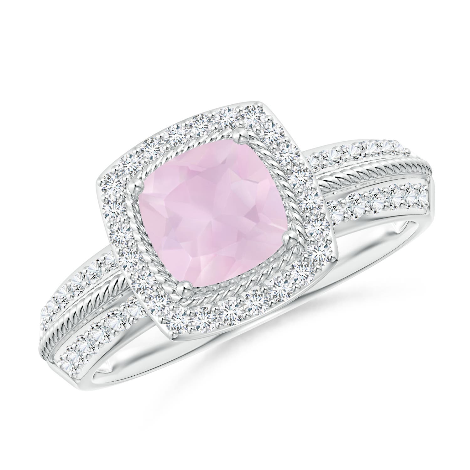 AA - Rose Quartz / 1.17 CT / 14 KT White Gold