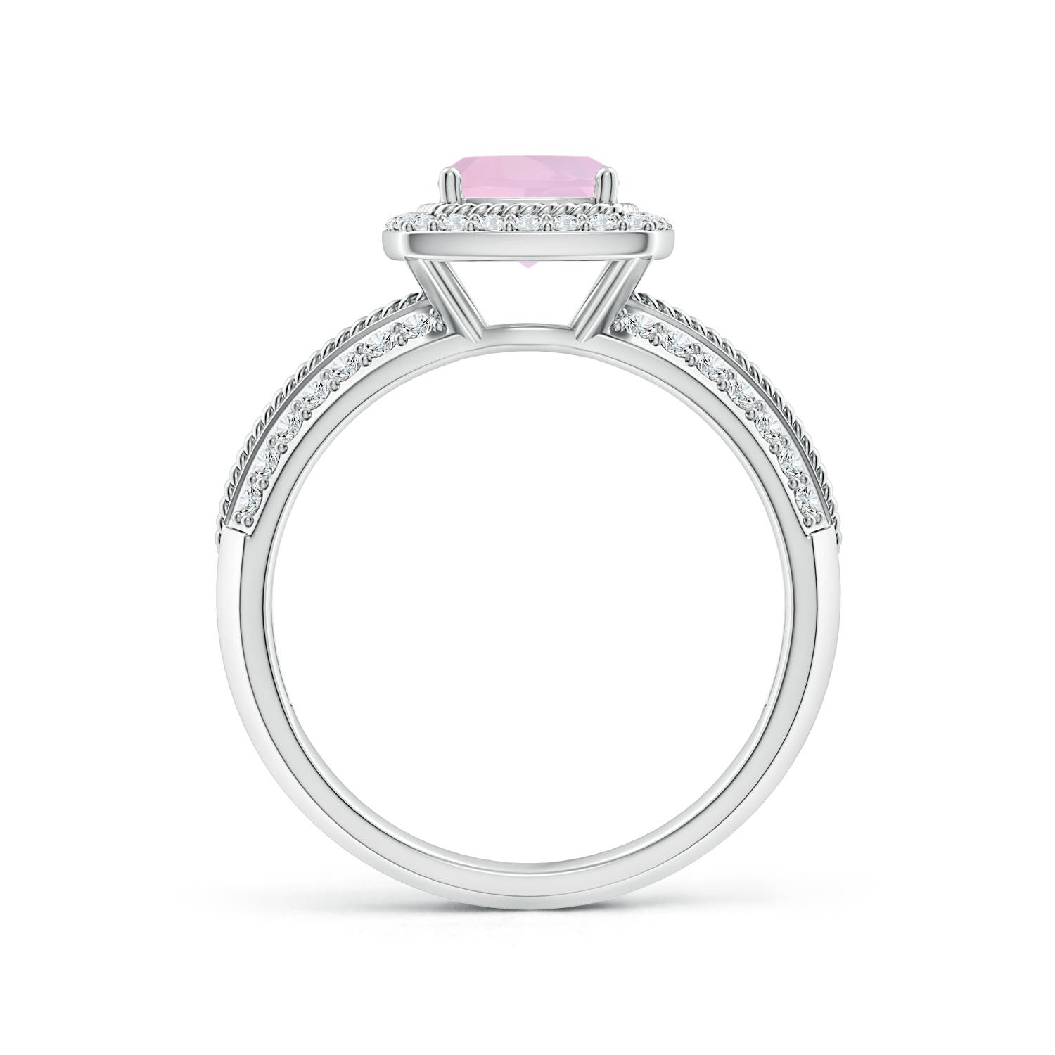 AAA - Rose Quartz / 1.17 CT / 14 KT White Gold