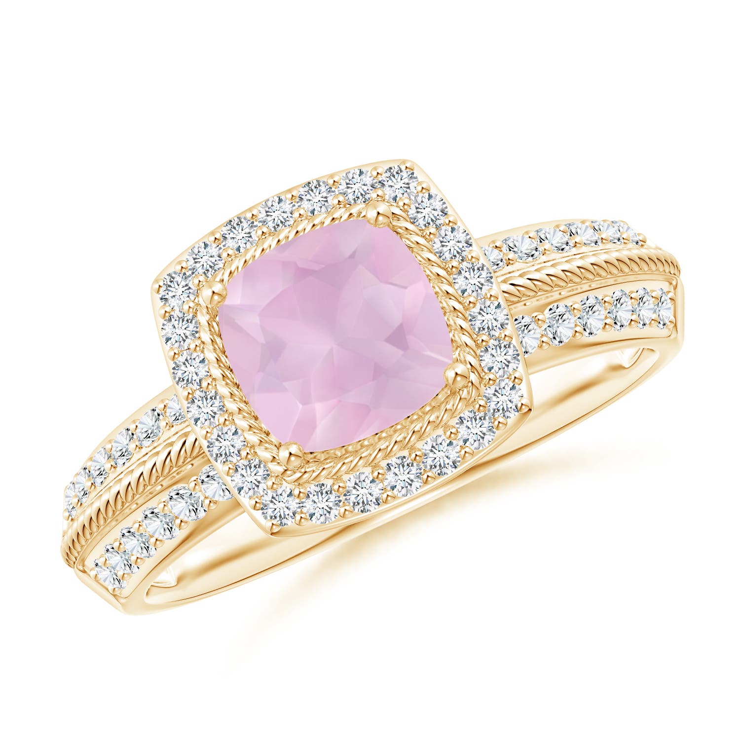 AAA - Rose Quartz / 1.17 CT / 14 KT Yellow Gold