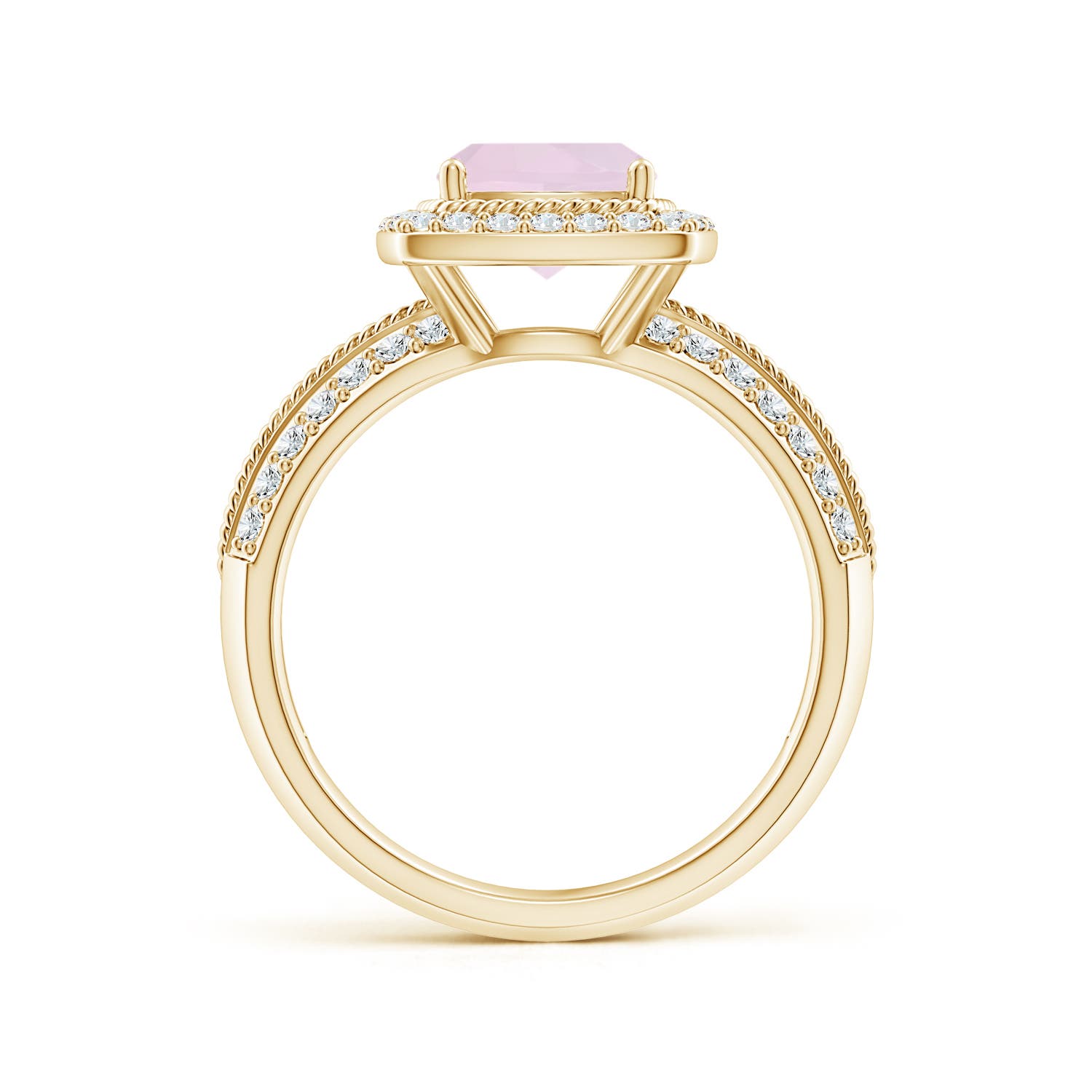 A - Rose Quartz / 1.97 CT / 14 KT Yellow Gold