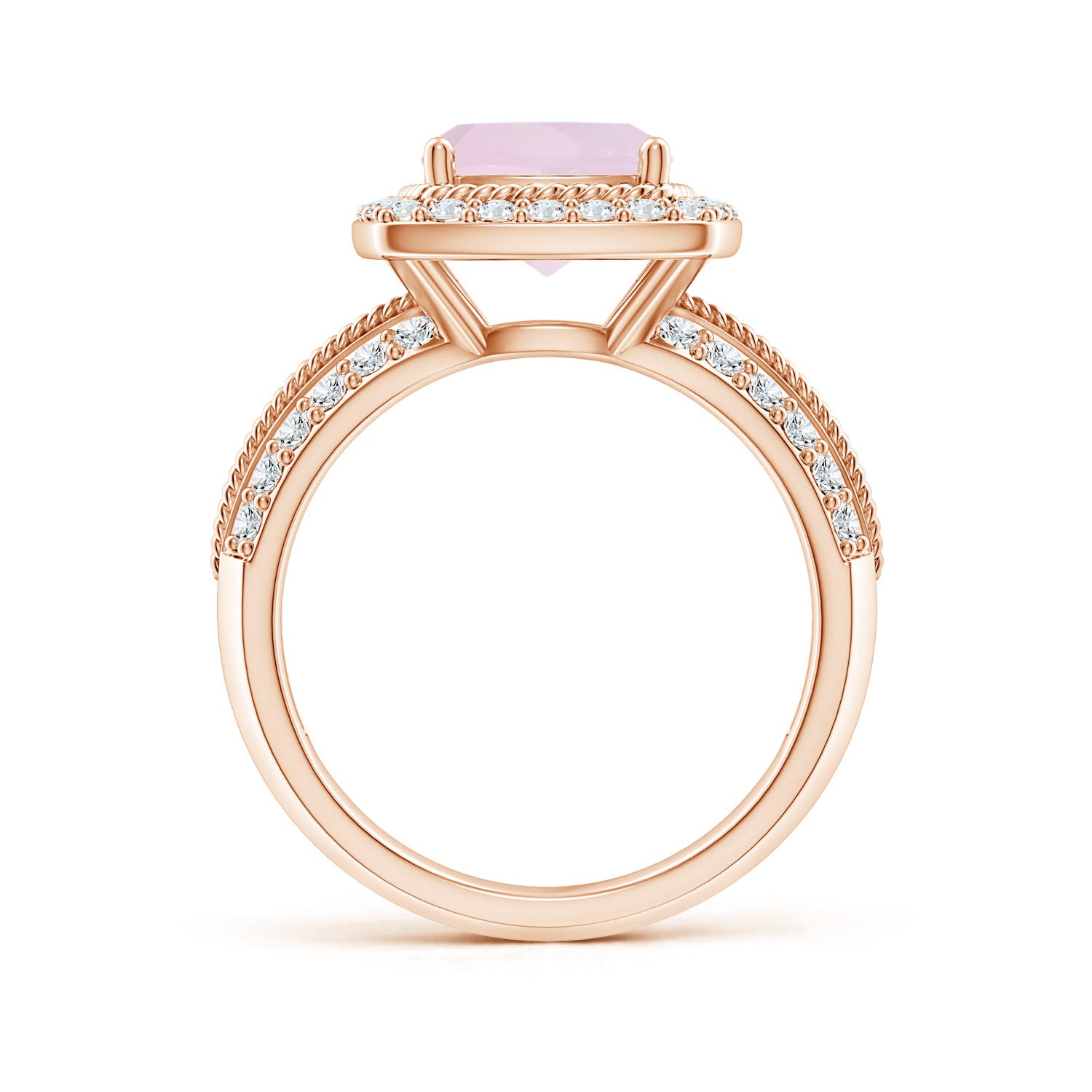 A - Rose Quartz / 2.57 CT / 14 KT Rose Gold