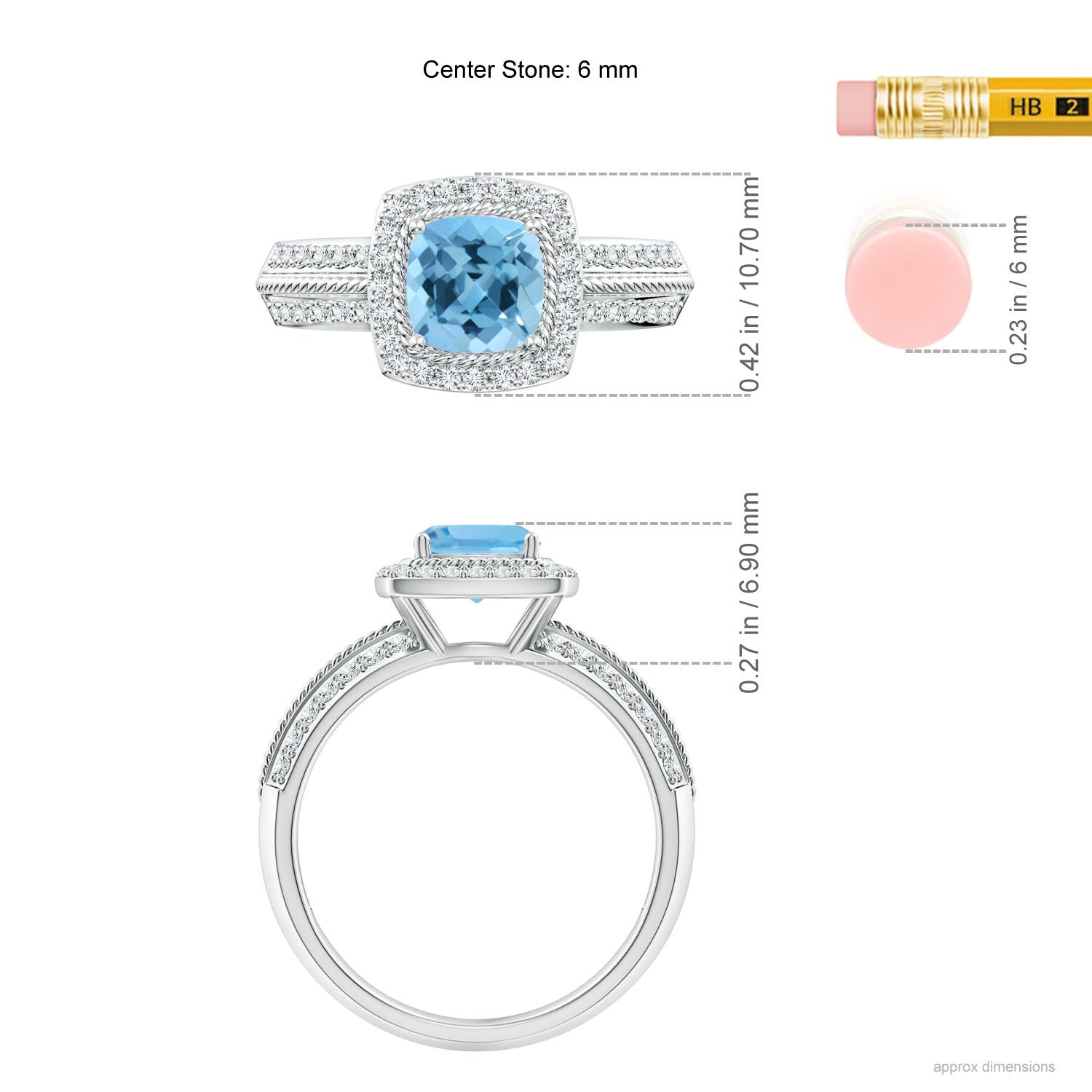 A - Swiss Blue Topaz / 1.52 CT / 14 KT White Gold