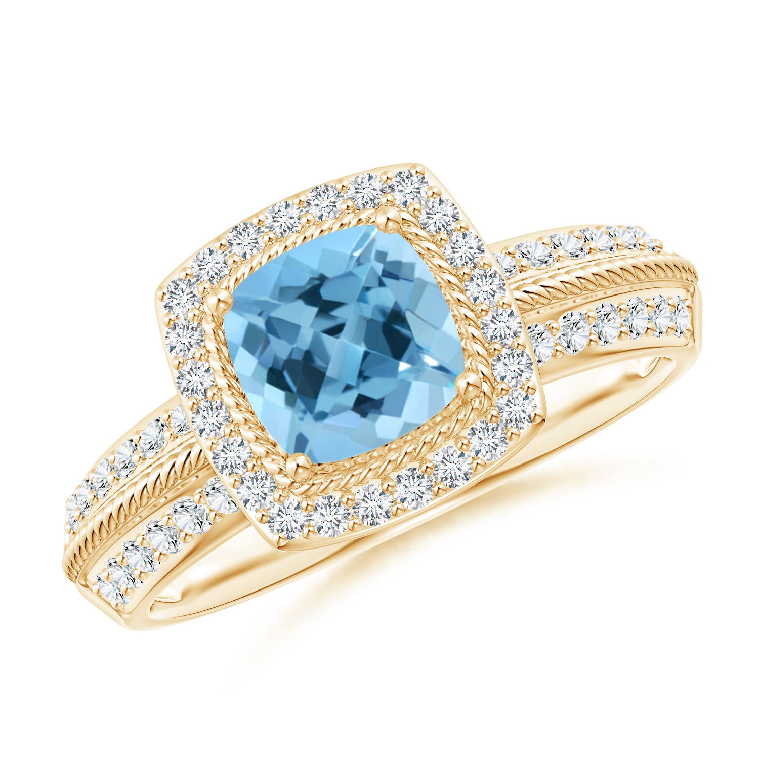 A - Swiss Blue Topaz / 1.52 CT / 14 KT Yellow Gold