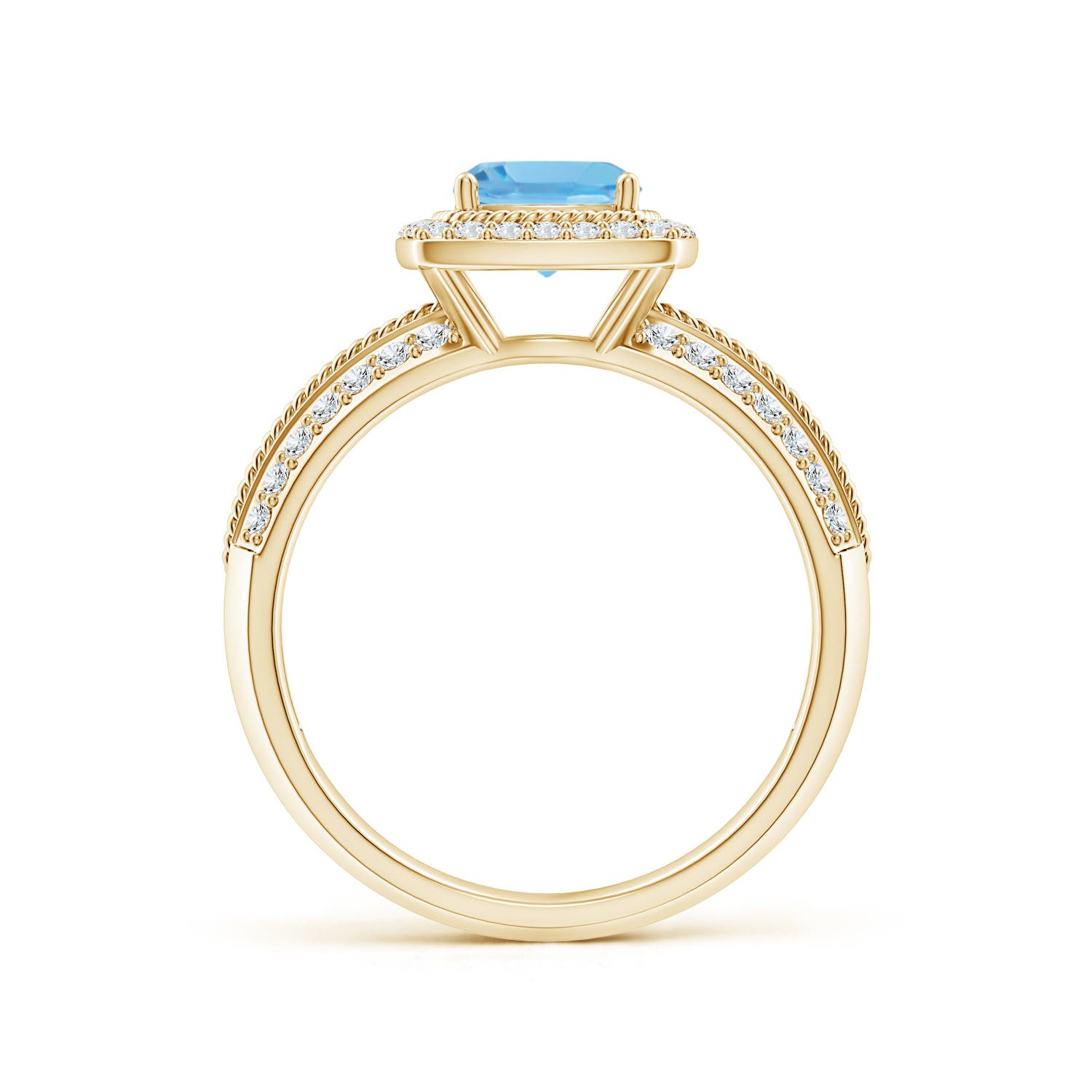 A - Swiss Blue Topaz / 1.52 CT / 14 KT Yellow Gold