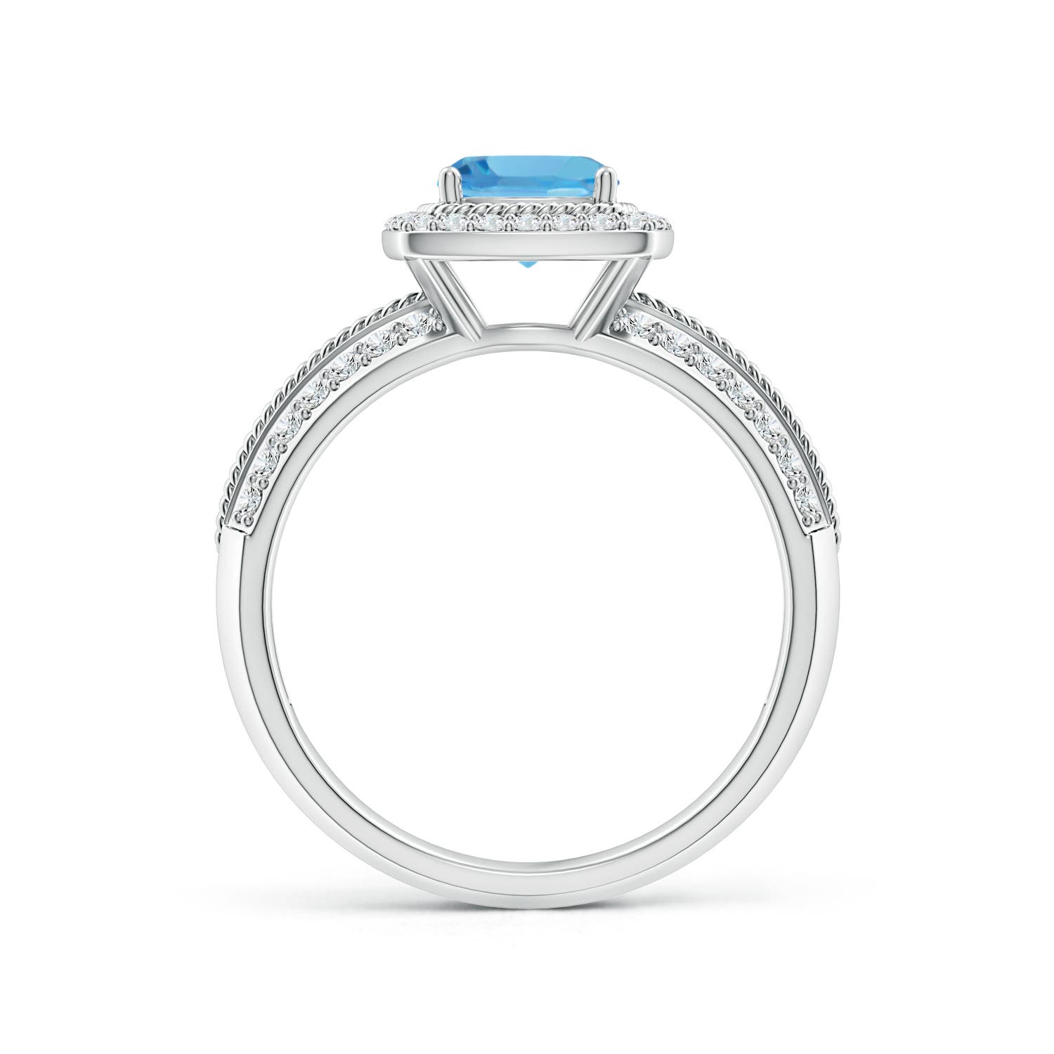 AA - Swiss Blue Topaz / 1.52 CT / 14 KT White Gold