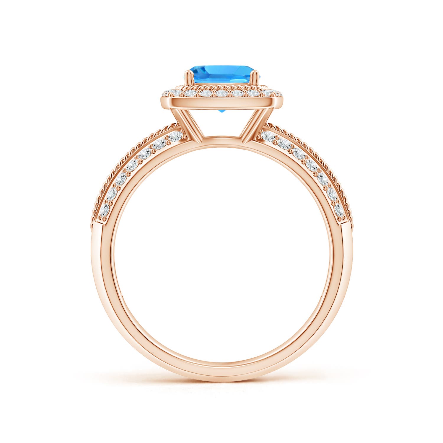 AAAA - Swiss Blue Topaz / 1.52 CT / 14 KT Rose Gold