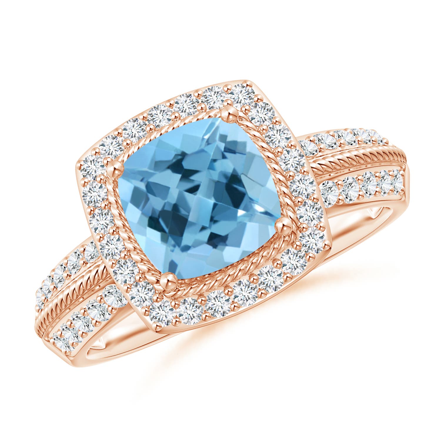 A - Swiss Blue Topaz / 2.37 CT / 14 KT Rose Gold